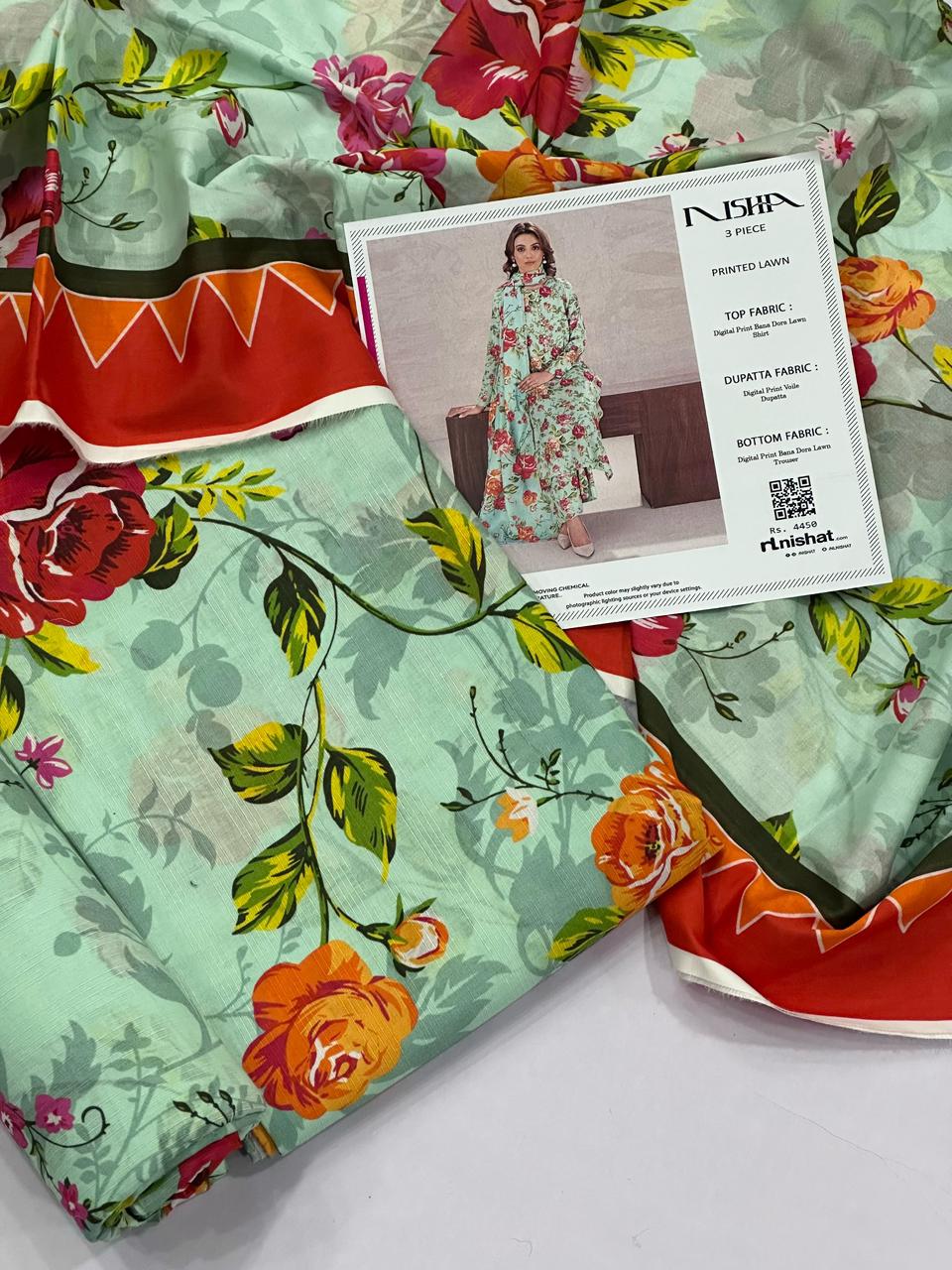 Nishat Bana Dora Lawn 3pc 1