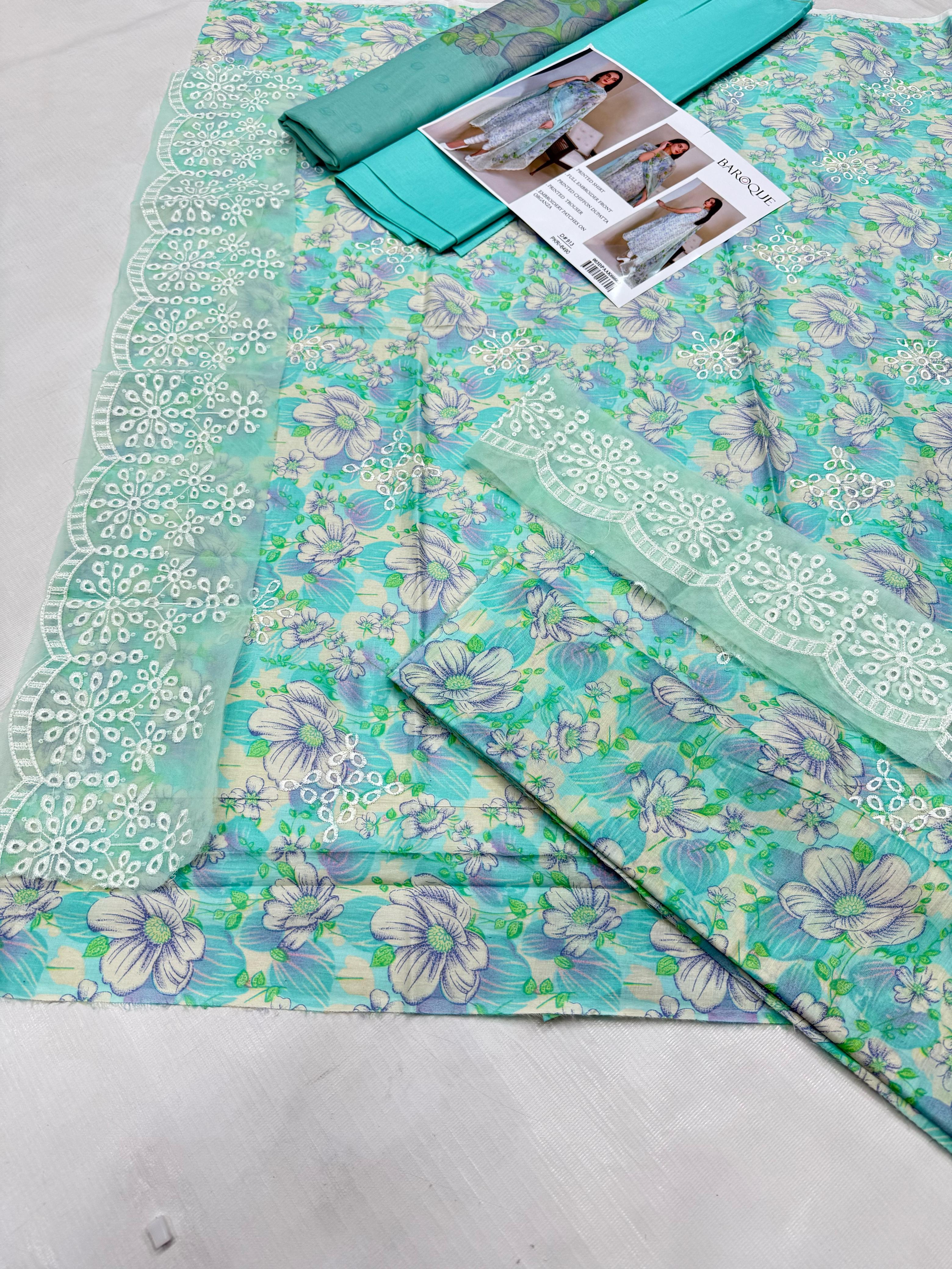 Baroque Lawn 3pc Replica 8