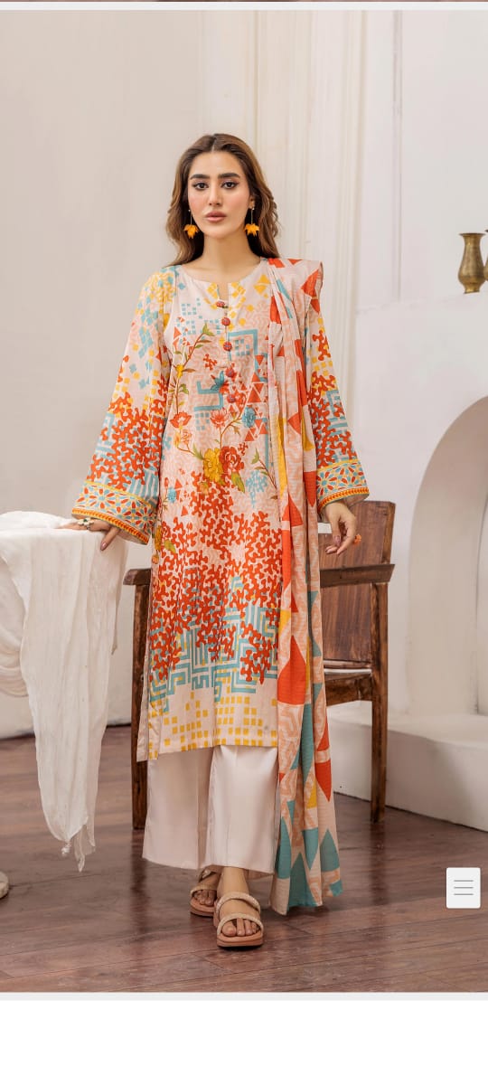 💯 Original Brand Gull Jee Lawn 3pc