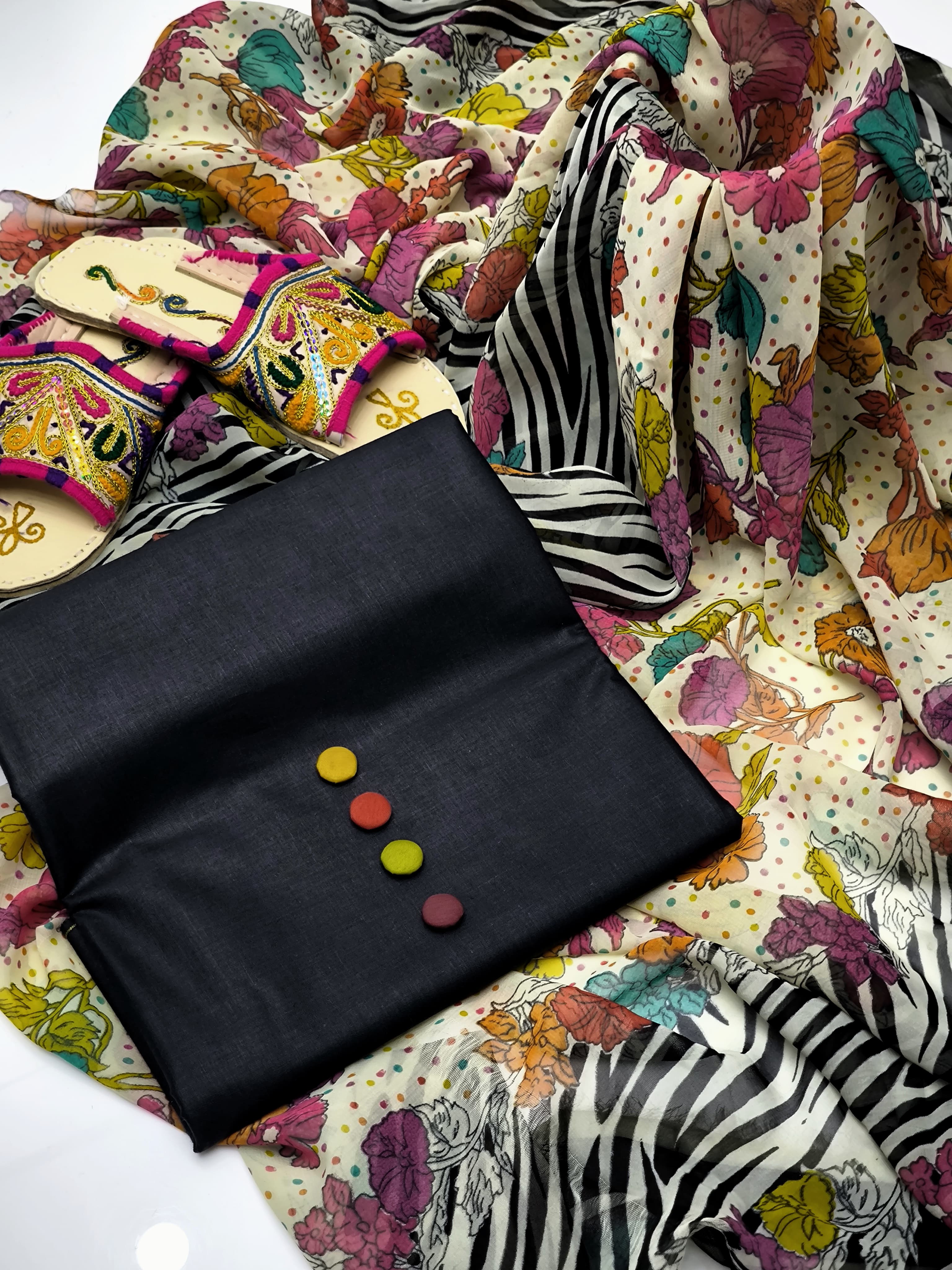 GTM Lawn With Crinkle Chiffon Dupatta