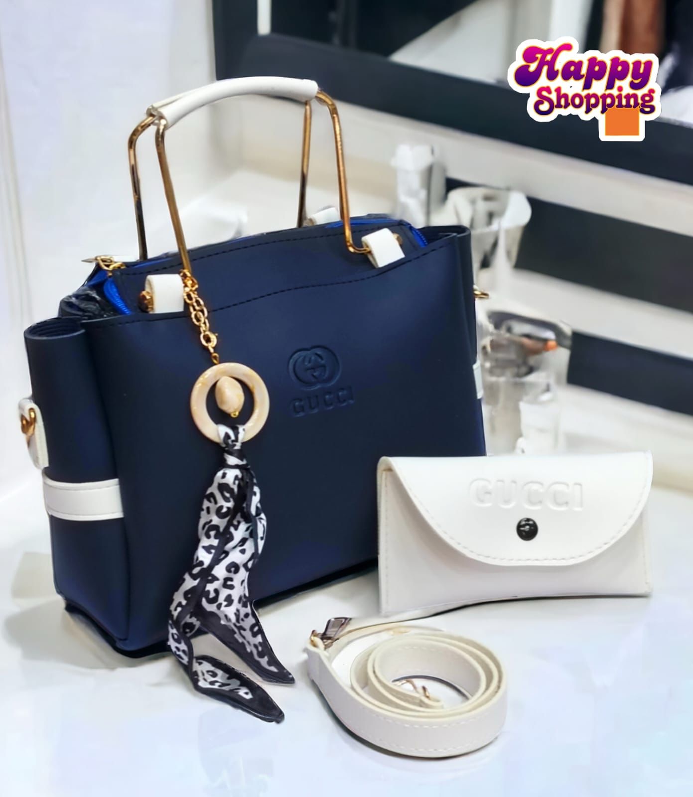 🎀 Gucci 2Pcs Bag Set for Girls With Imported Keychain 🎀