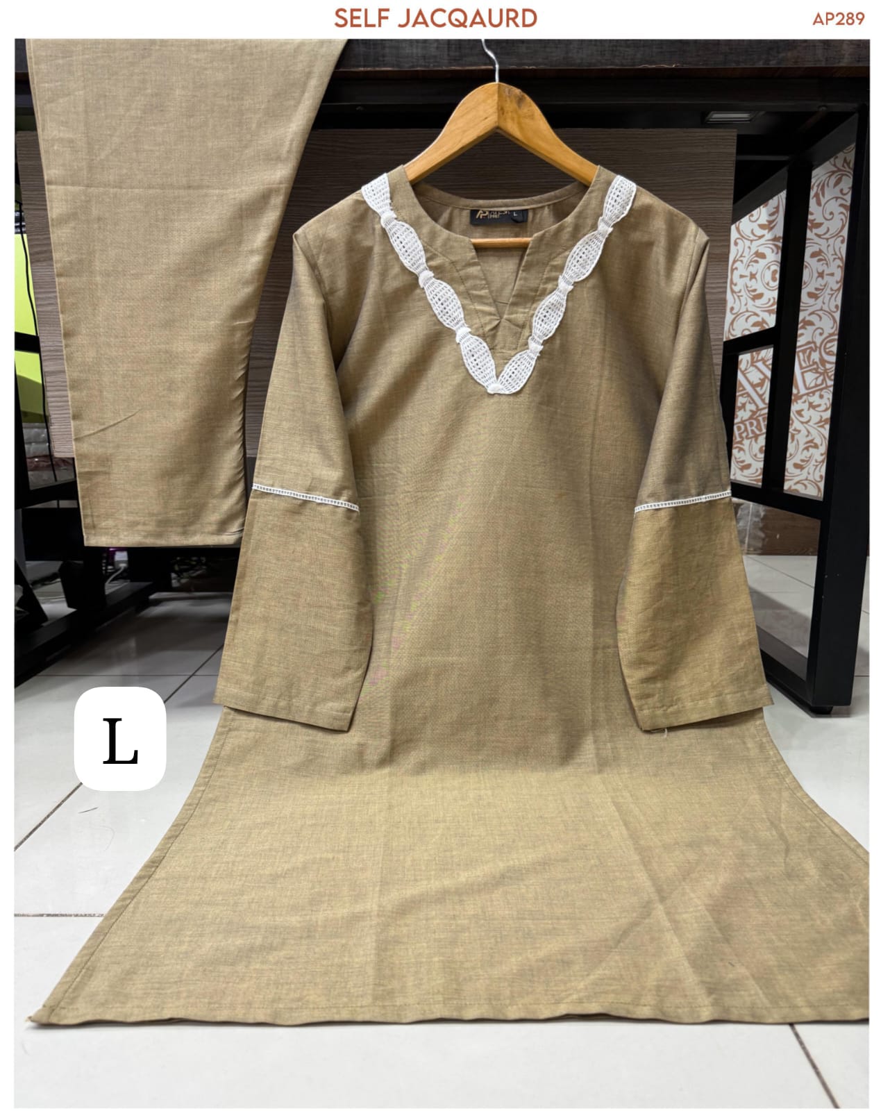 Self Jacquard Cotton 2pc Stitch