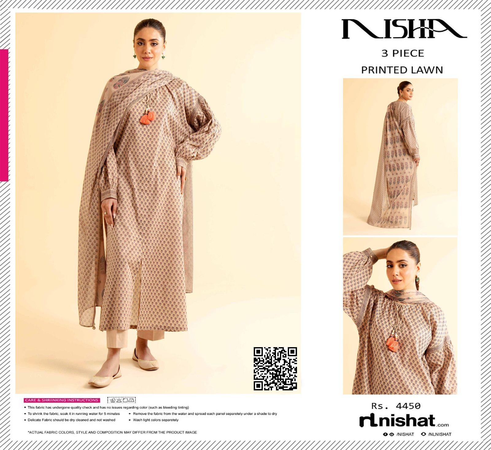 Nishat Lawn 3pc