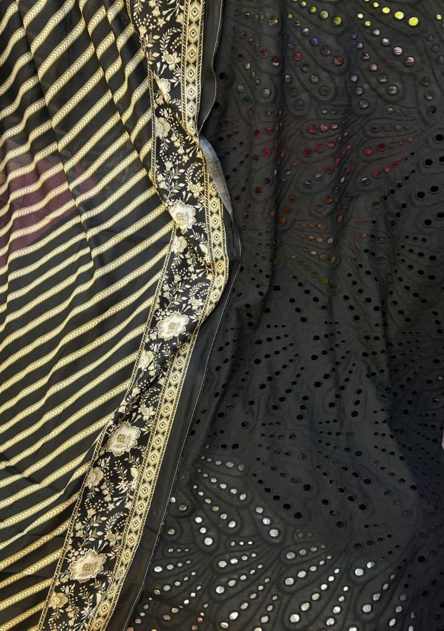Chikan Kari 3pc With Lawn Dupatta