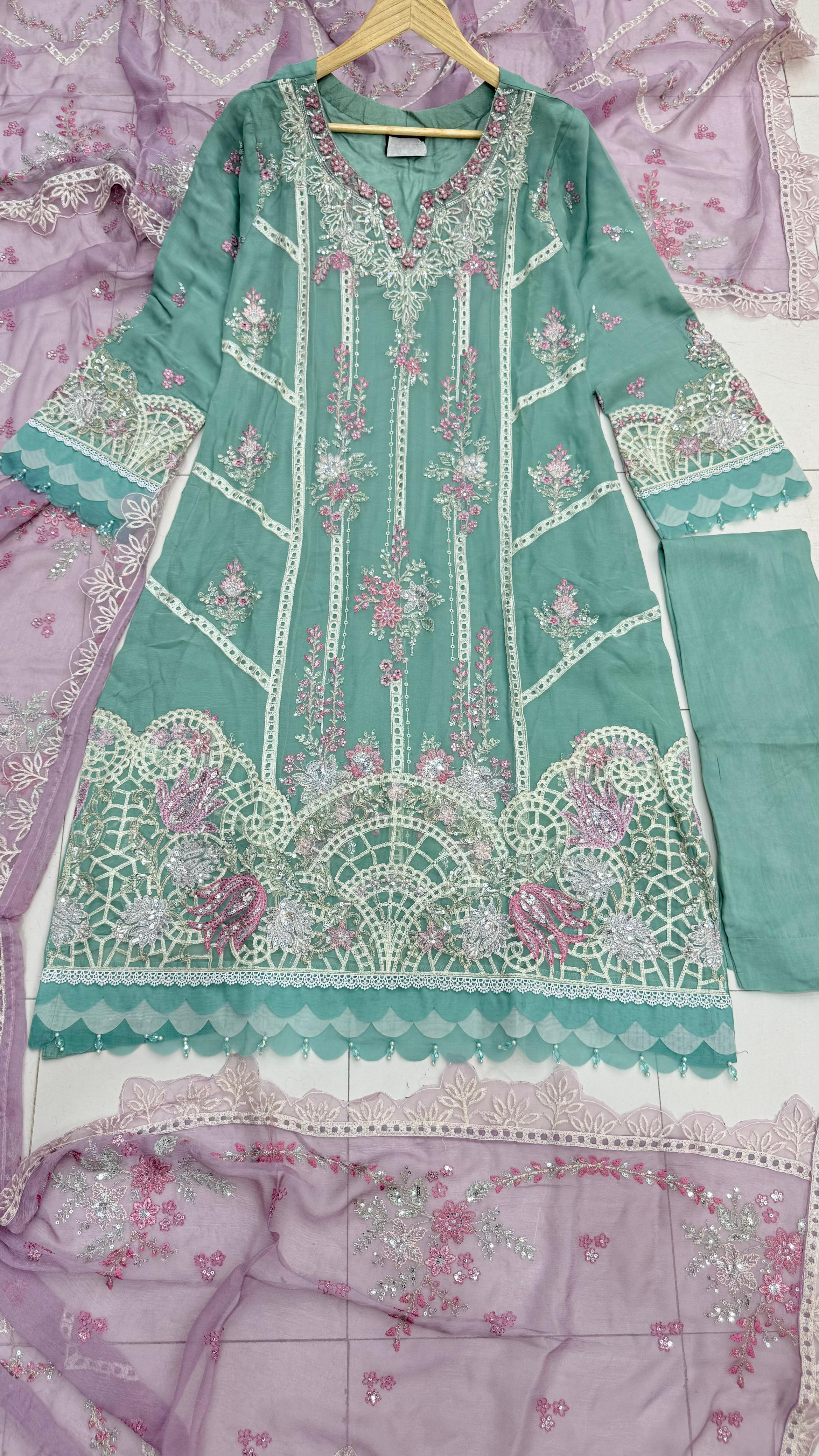Maria B Hit Code Chiffon Stitch 3pc Replica