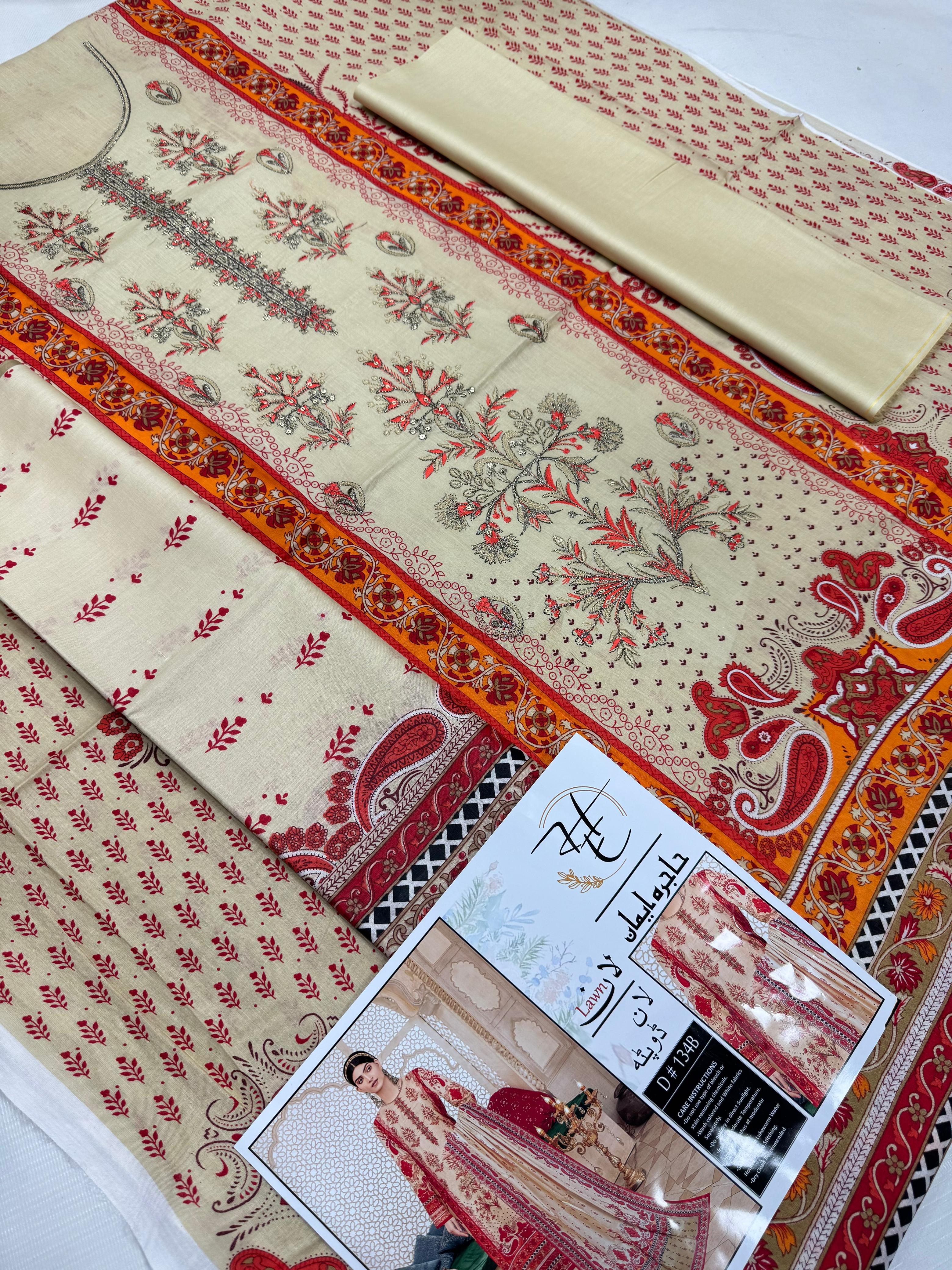 Lawn 3pc With Lawn Dupatta 1