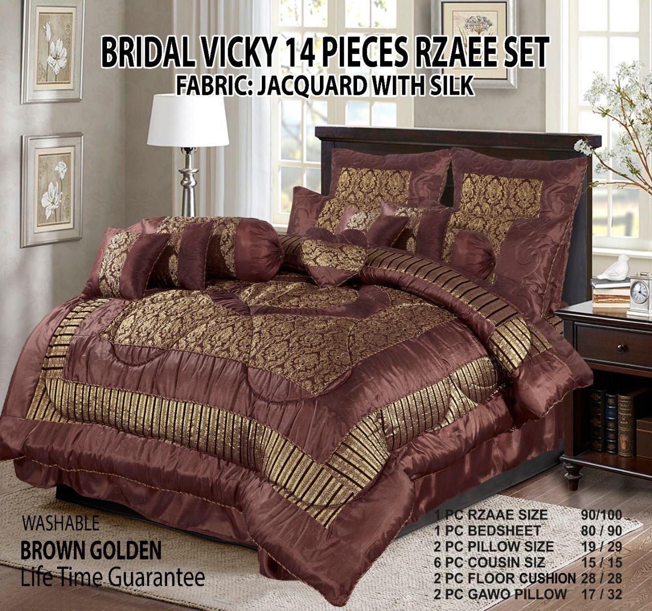 💥 *New Arrival*💥  *Bridal Vicky Razae Sets*  😍😍 *14pc Razae Set*😍😍   Fabric: *Jacquard Silk* 1