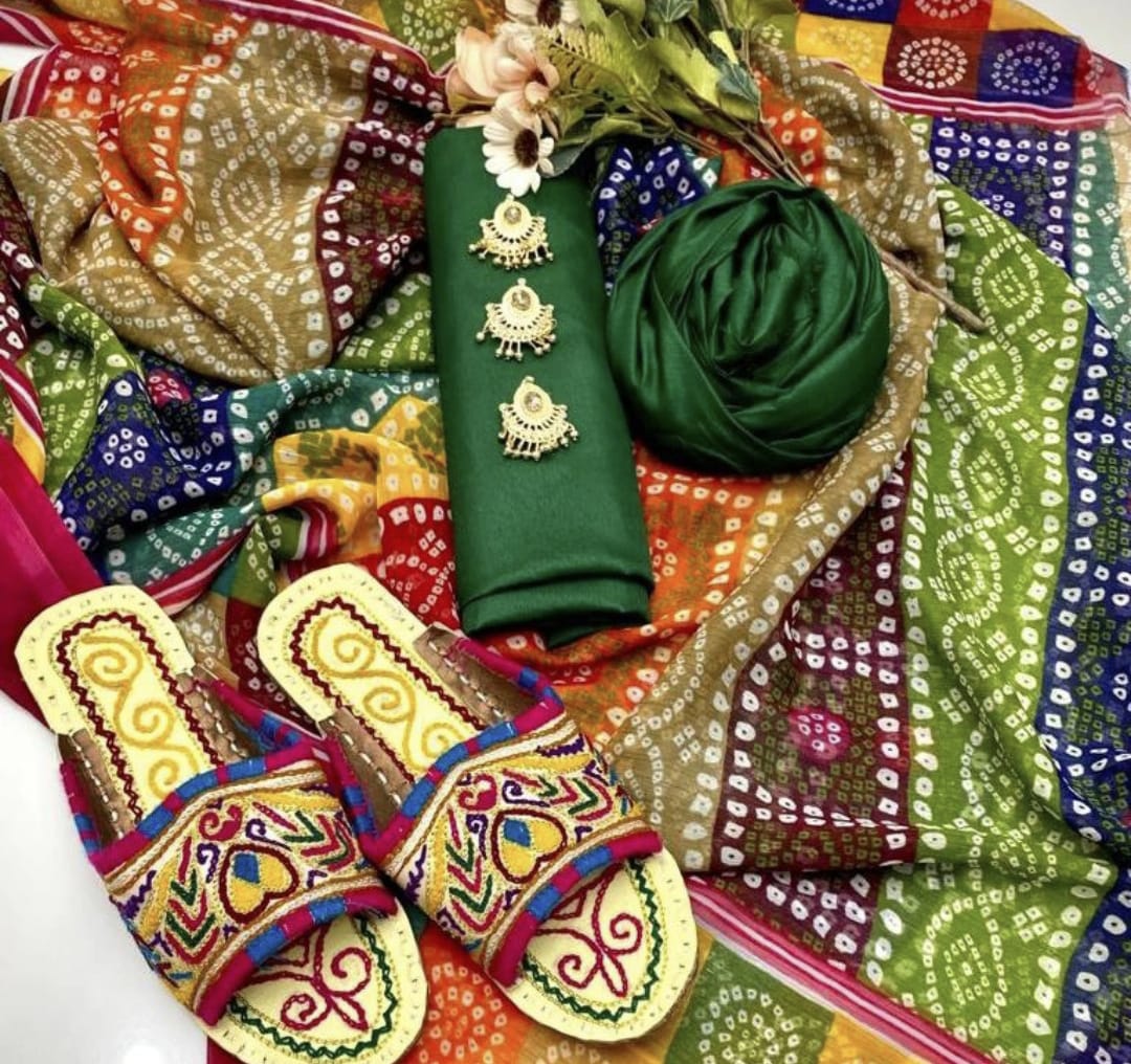 Kattan Silk Dress With HANDMADE Slippers