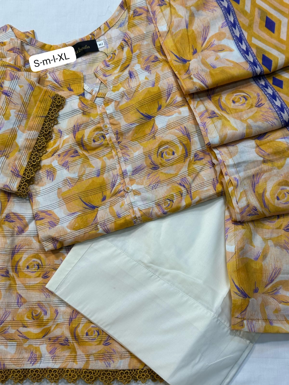 💯 Zubeda Printed Lawn Stitch