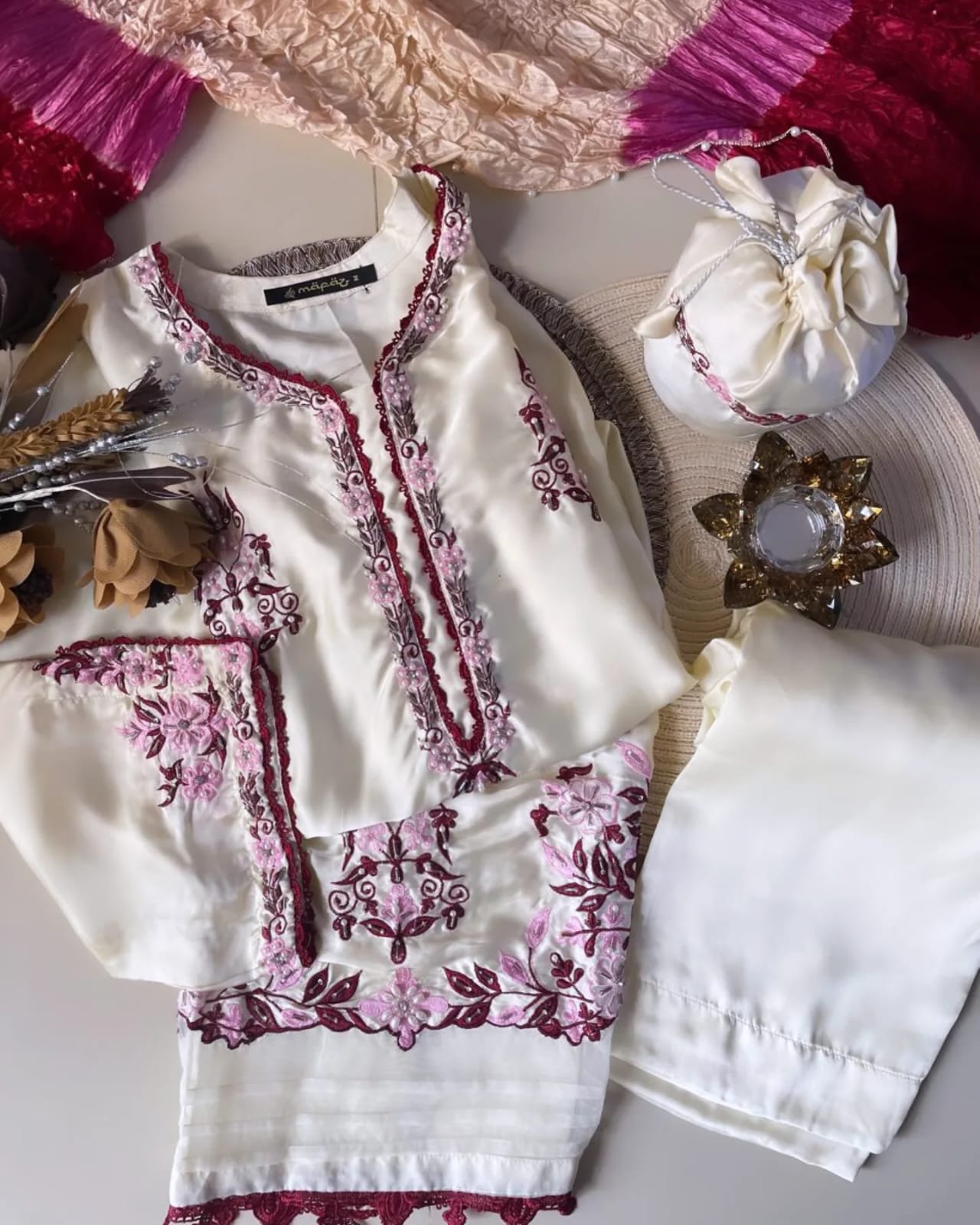 Anmol Silk Stitch 3pc by Mafaz