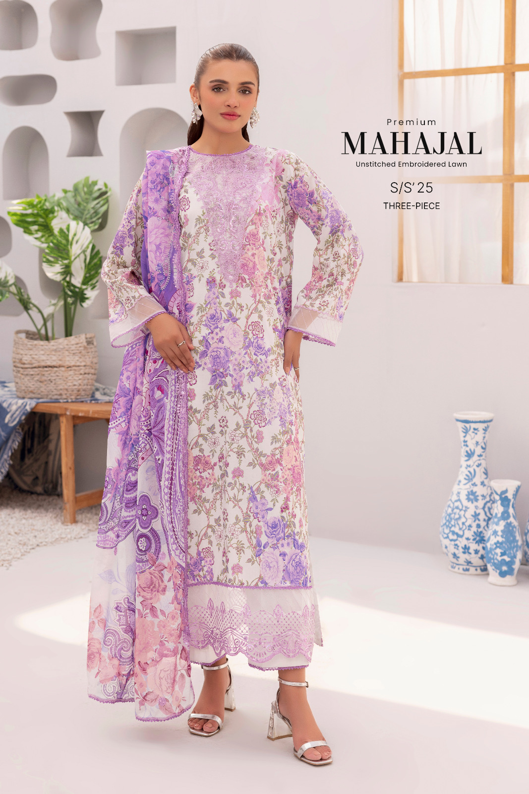 💯 Original Mahajal by Gull Jee Lawn 3pc 1