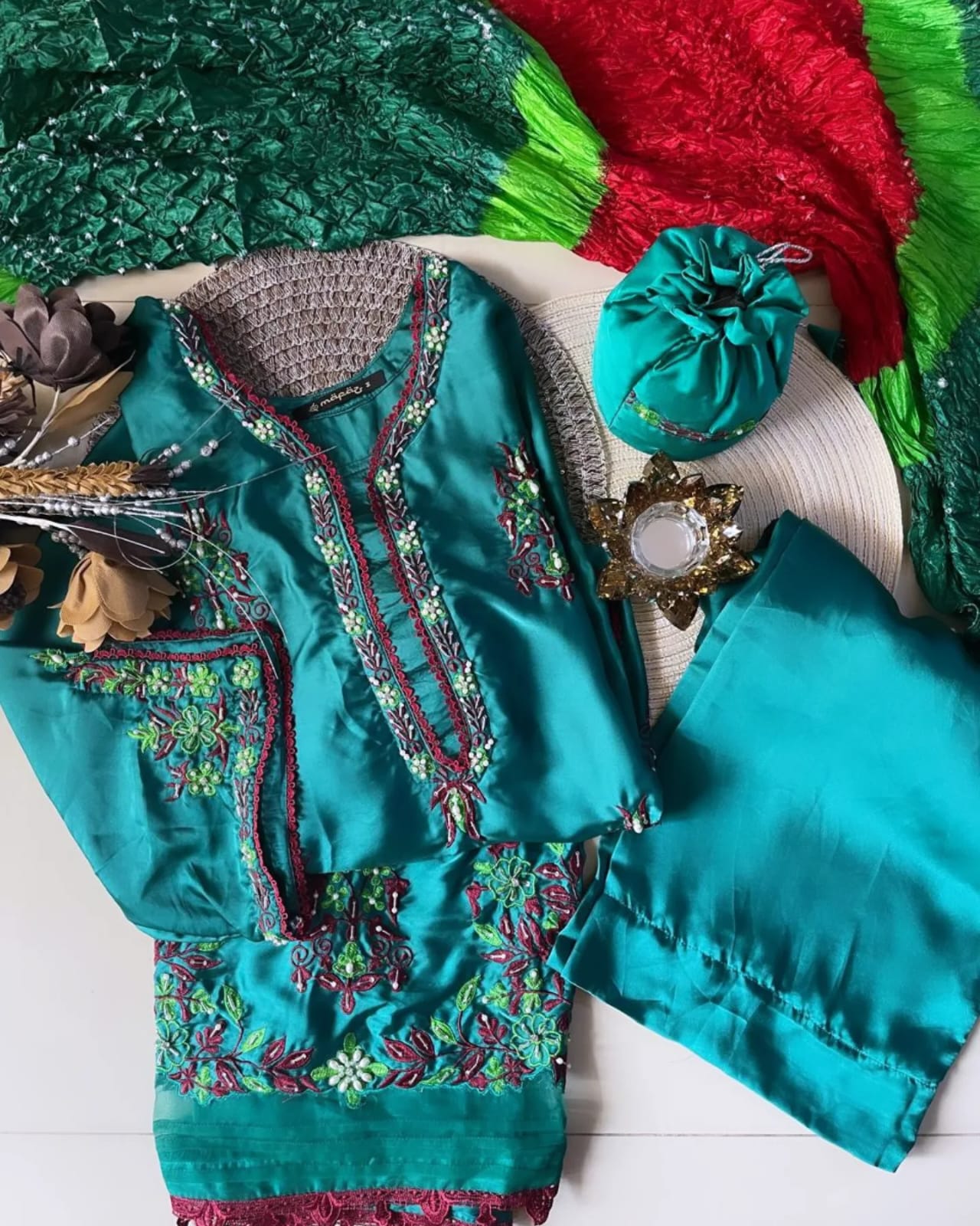 Anmol Silk Stitch 3pc by Mafaz