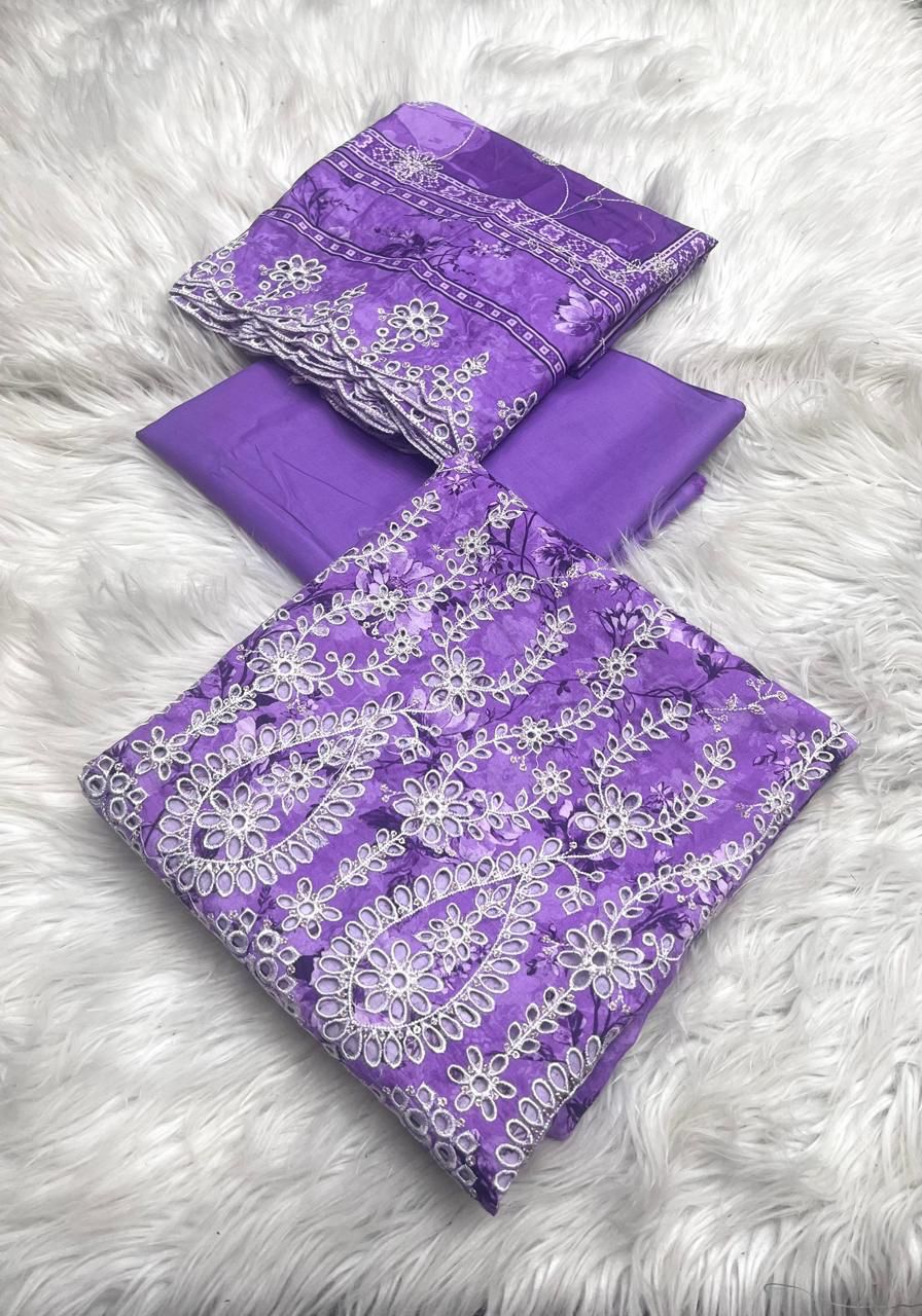 💯 Original Riwayat Cutwork 3pc Lawn