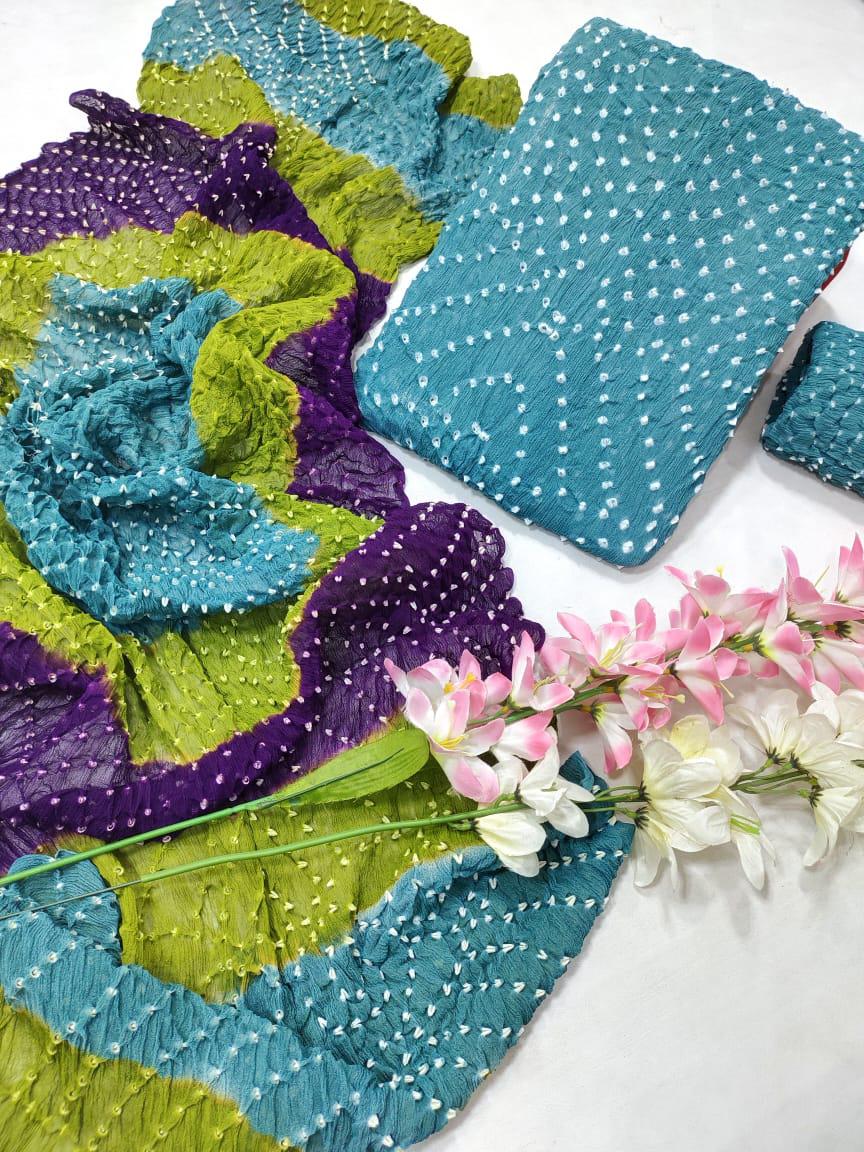 Crinkle Chiffon Chunri 2pc
