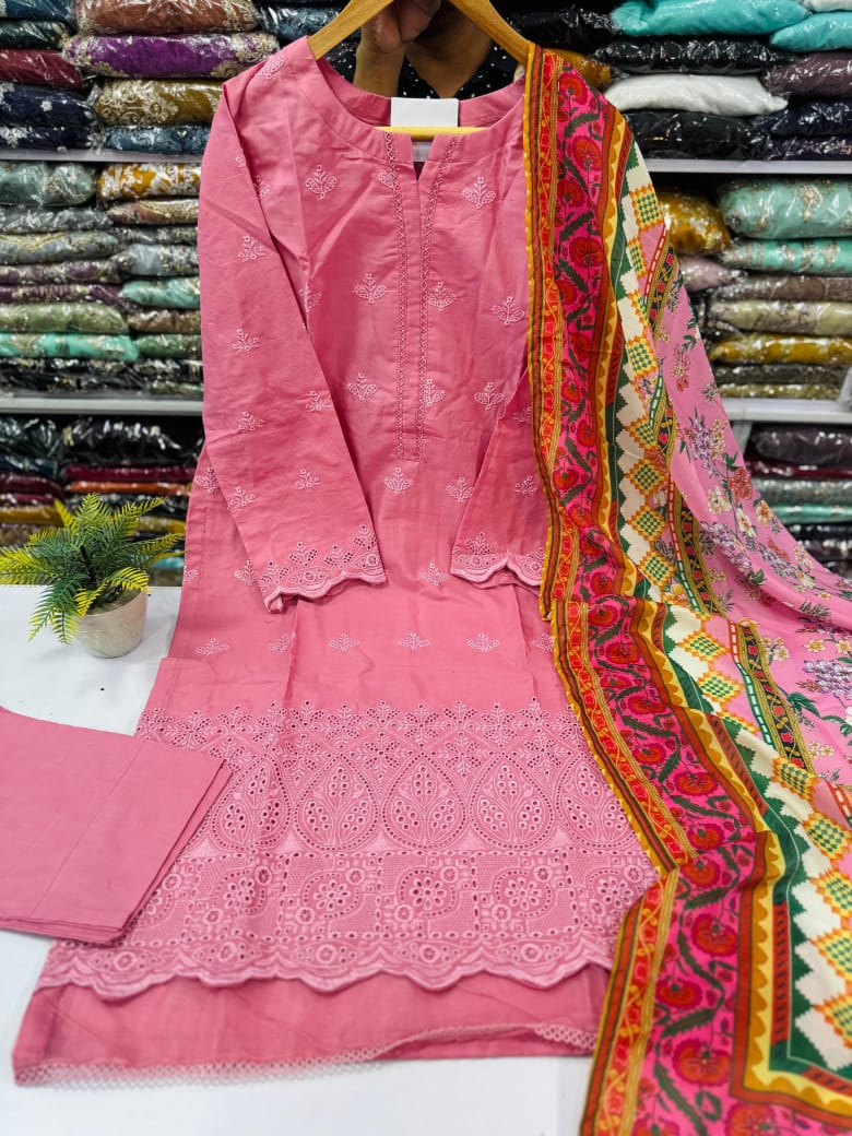 Cotton Chikan Kari Stitch 3pc