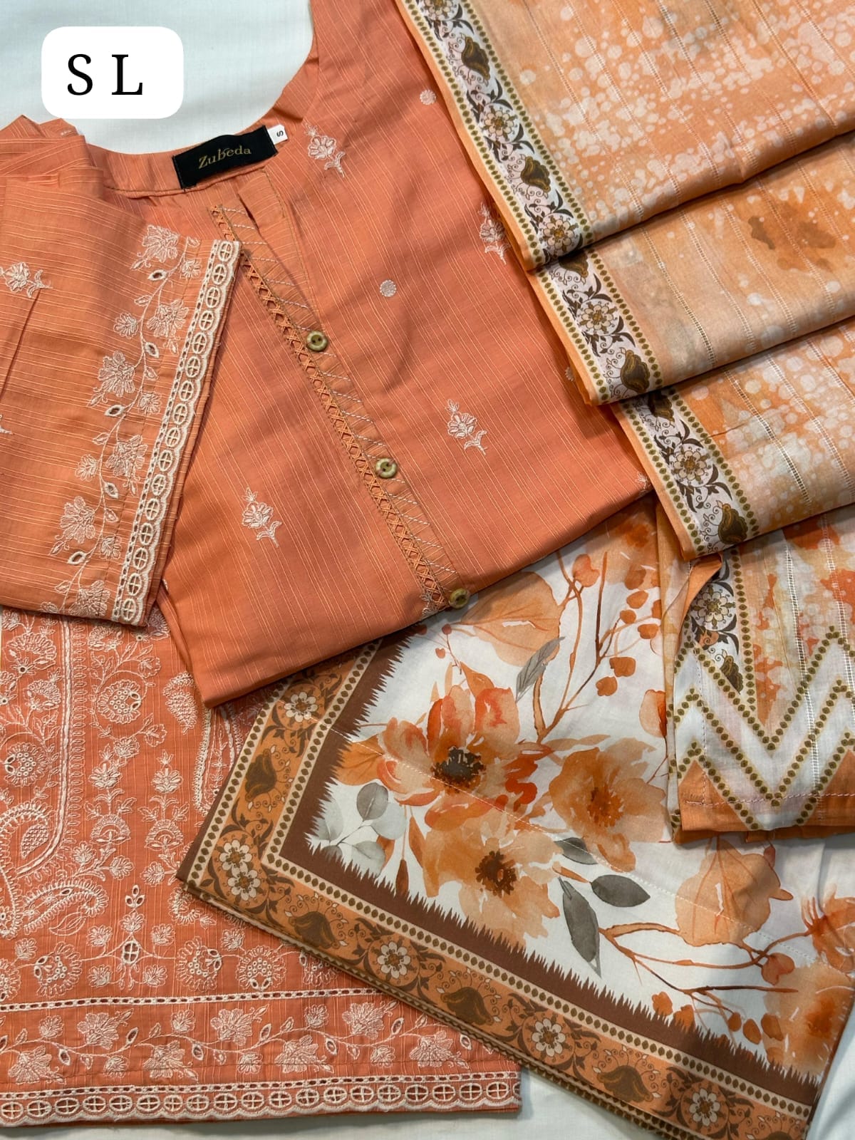 Bana Dora Embroidered Stitch 3pc