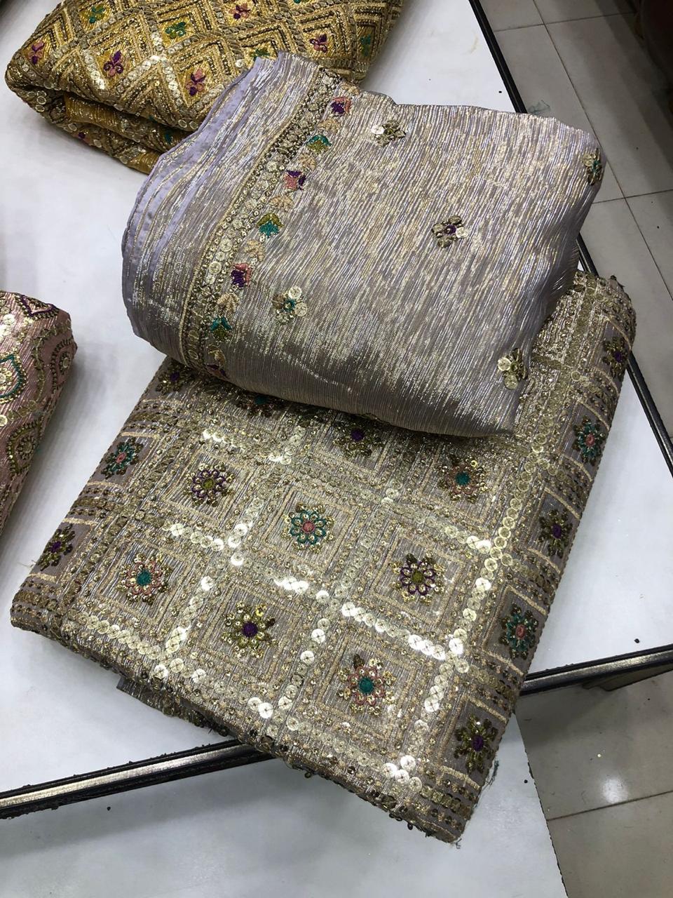Shimmer Crinkle 3pc Unstitched 1