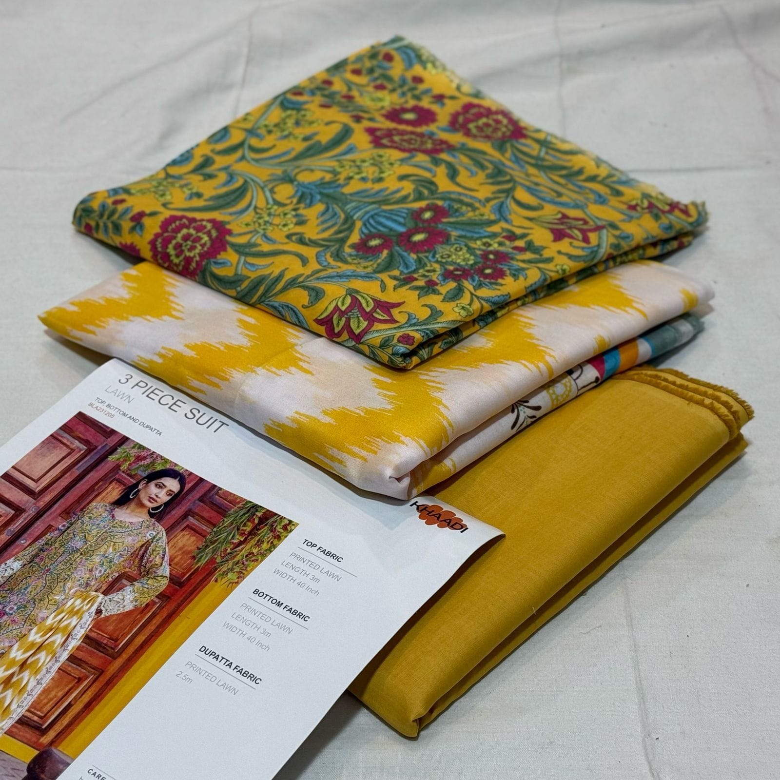 💯 Khaadi Lawn 3pc