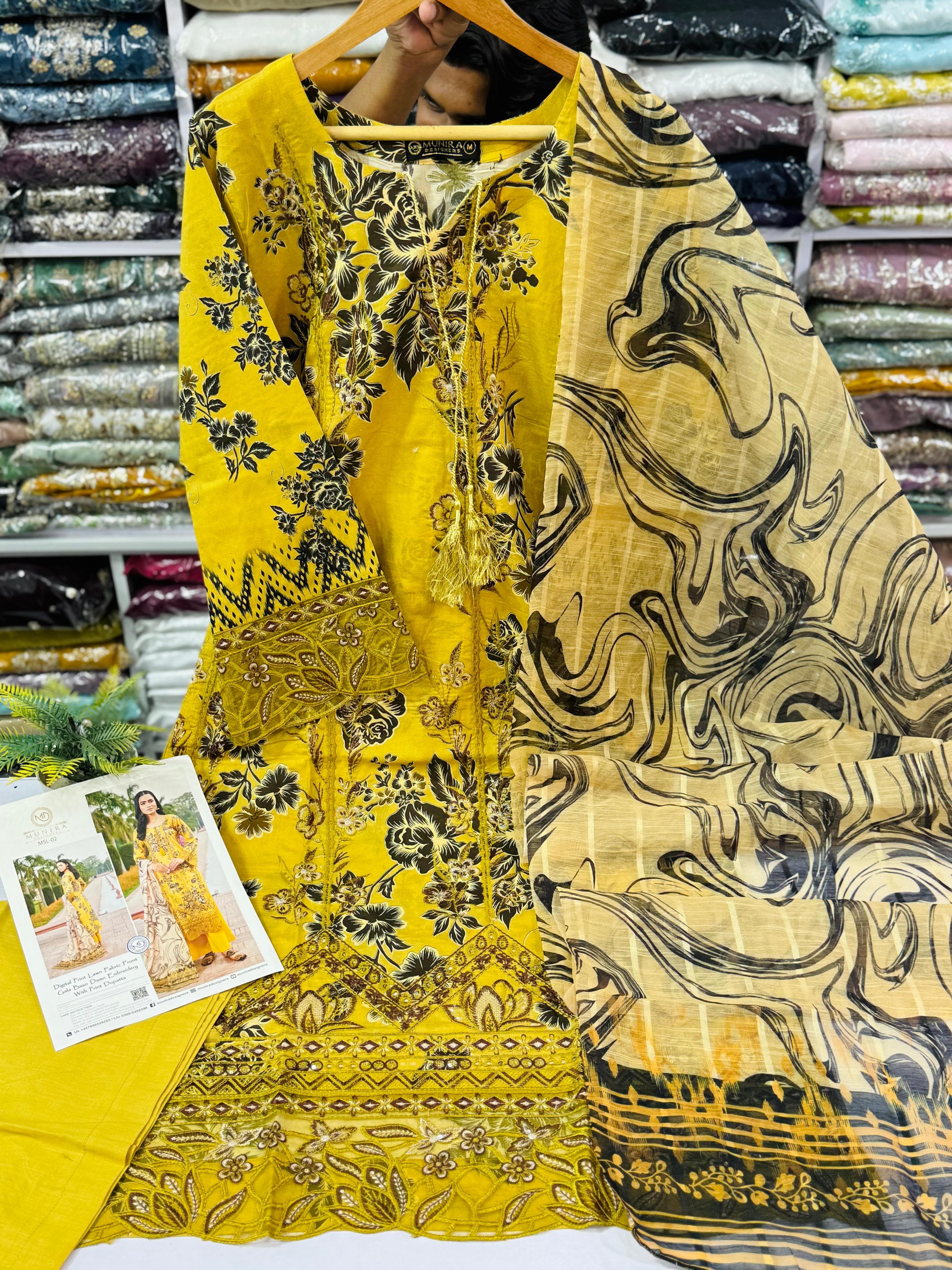 Munira Dresses Stitch 3pc Lawn