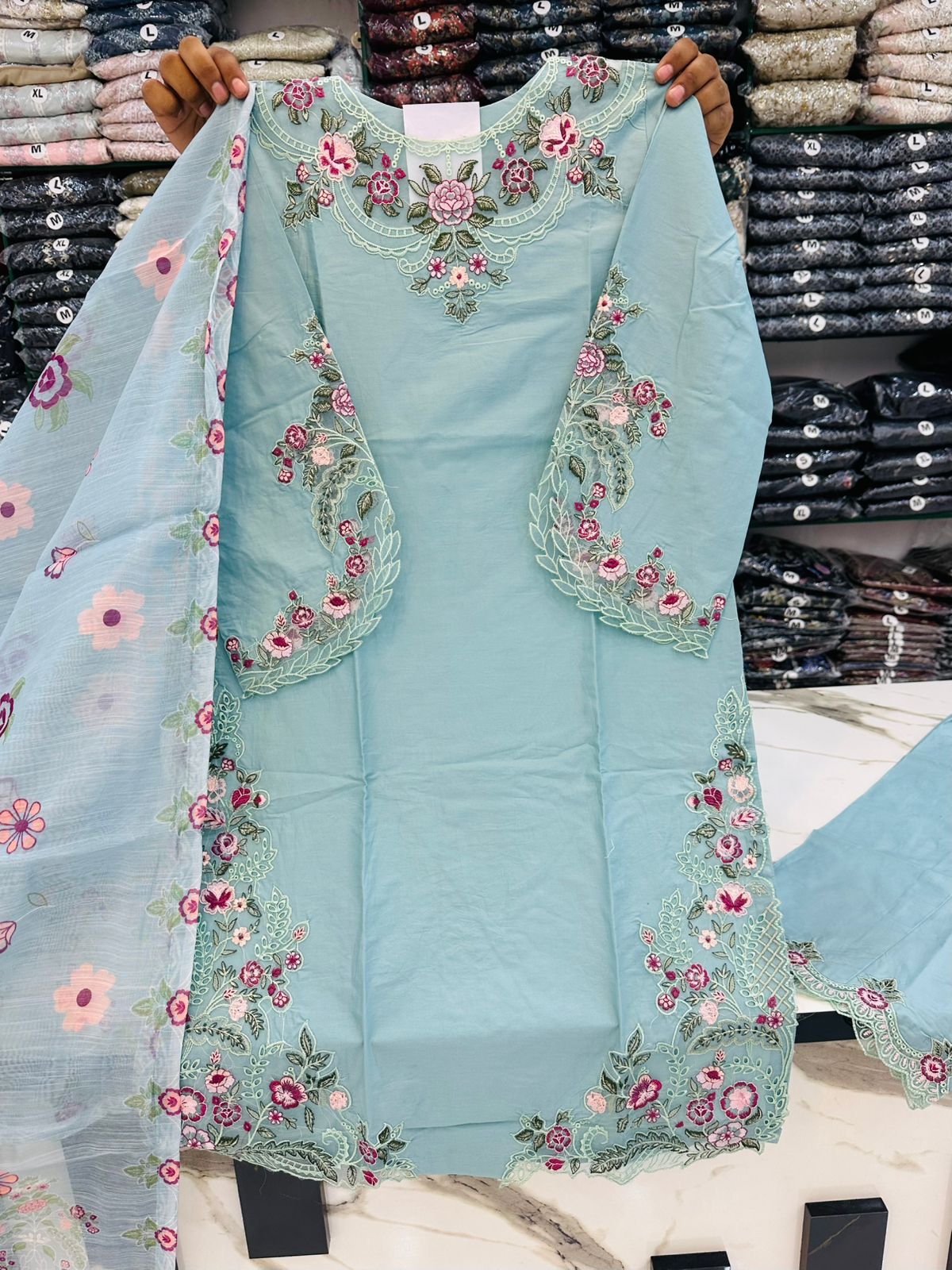 Cotton Embroidered 3pc Stitch 11