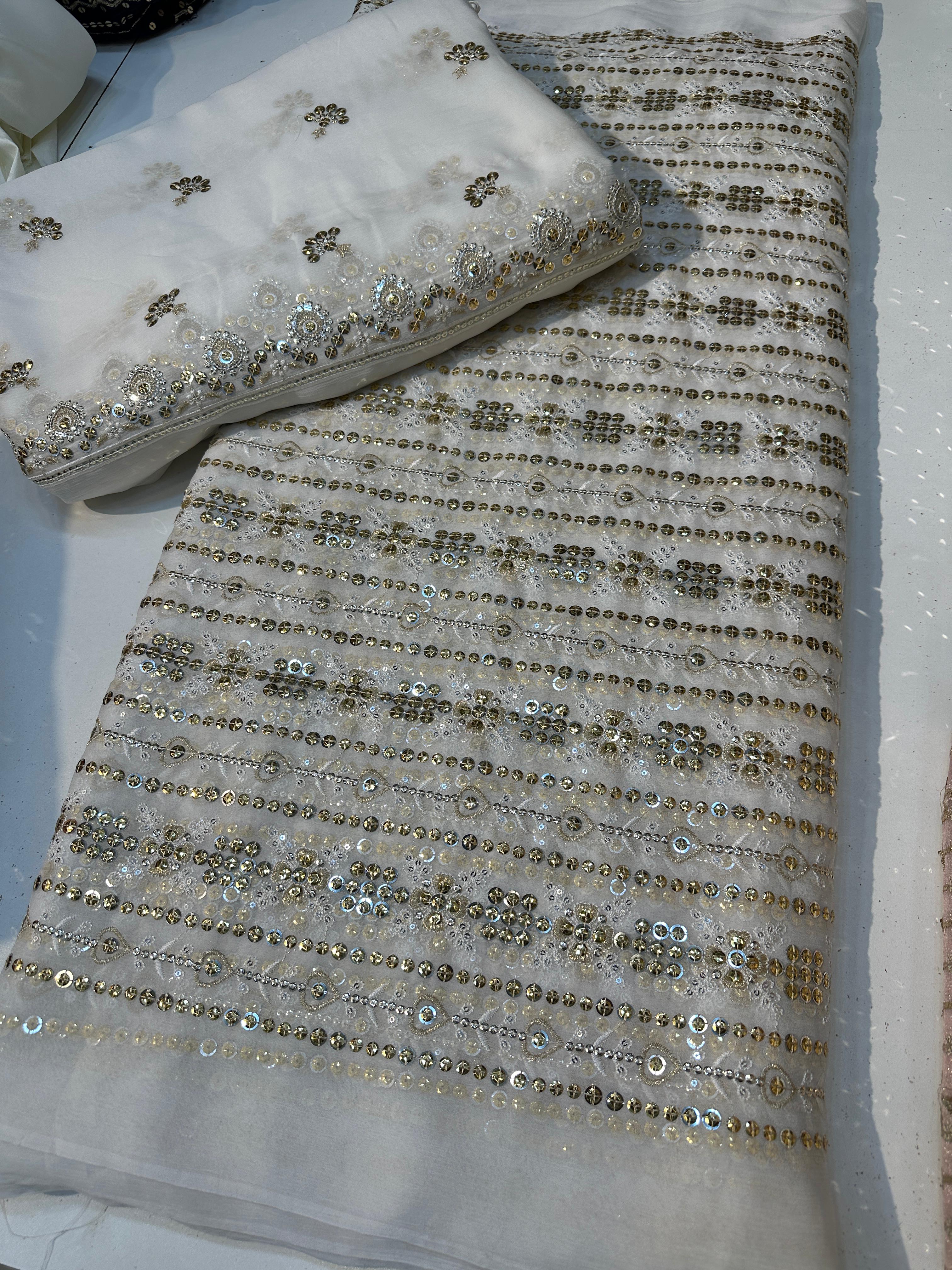 Chiffon 2 Sequence Work Unstitch 💞