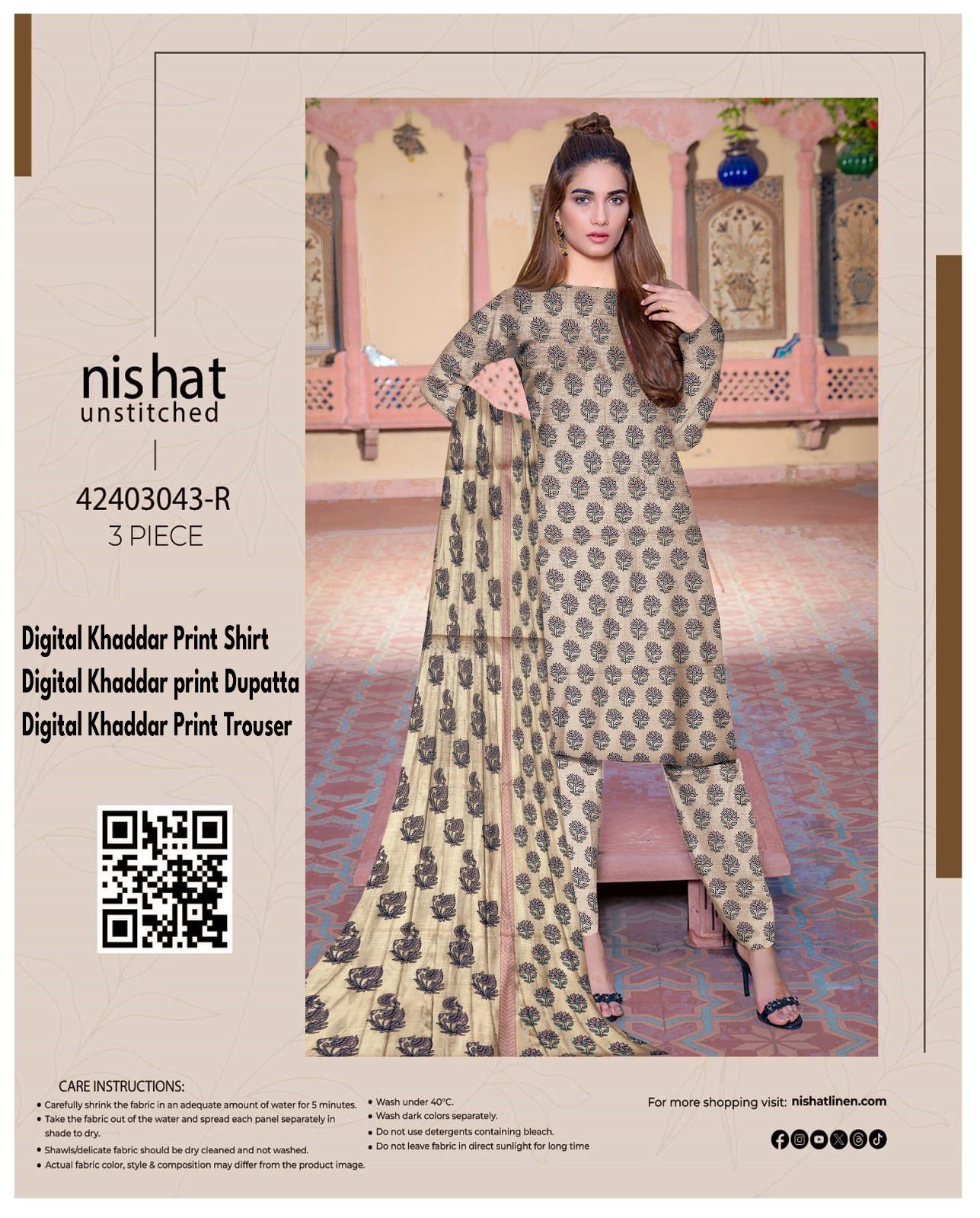 Nishat 100% original kaddar 2024