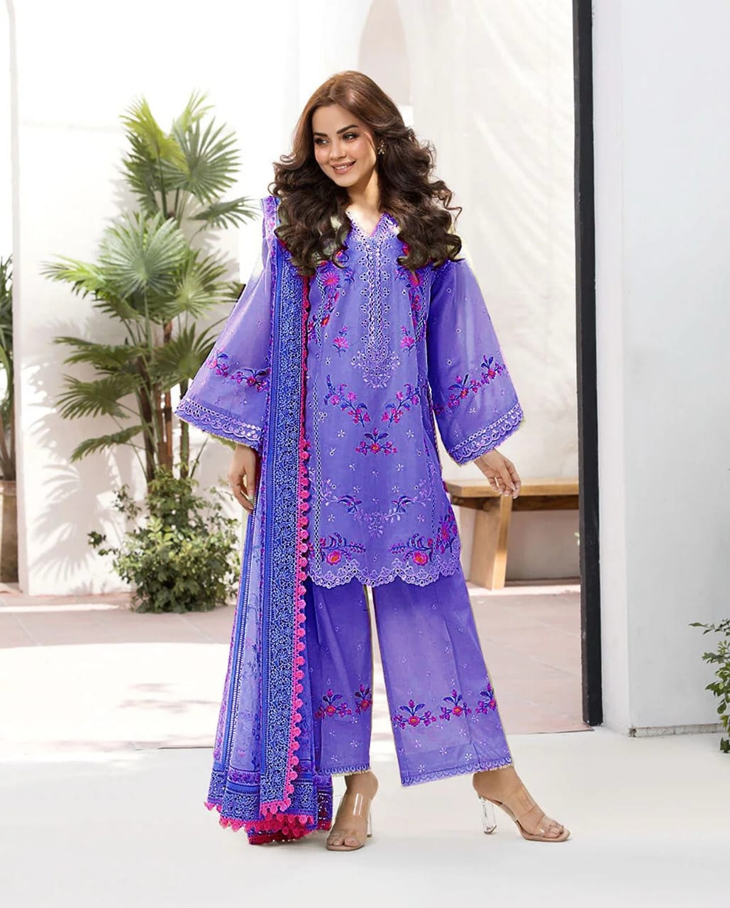 Lawn Embroidered 3pc Replica 10