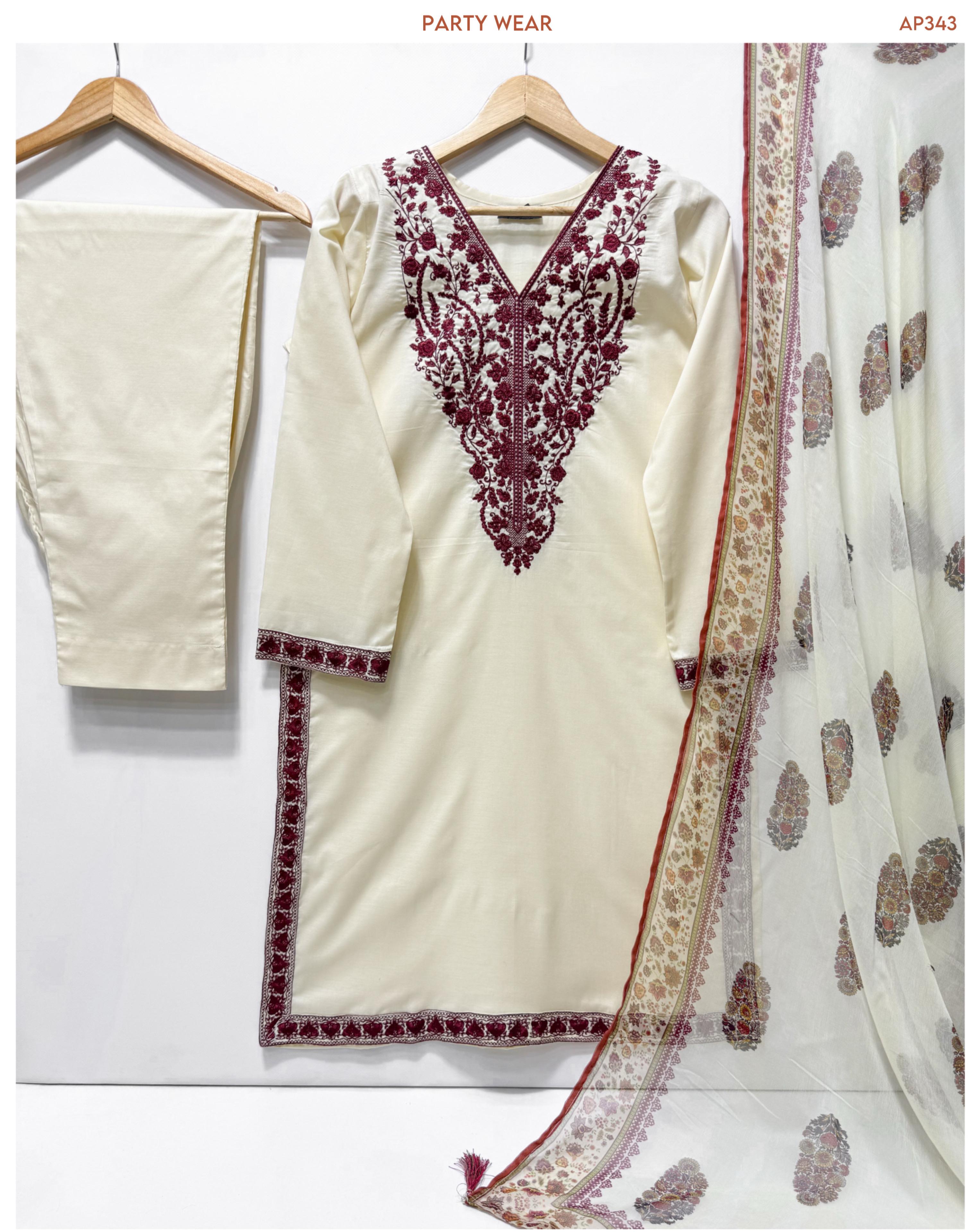 Party Wear 3pc Stitch 1