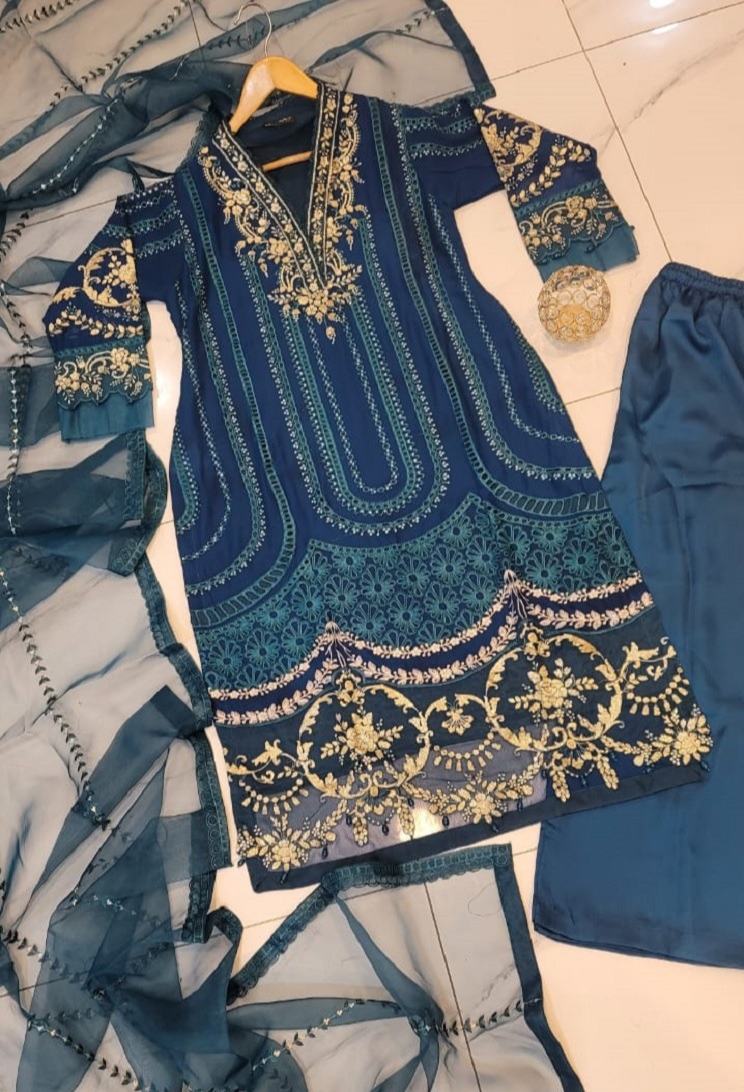 Luxury Chiffon Ready To Wear 3pc 💞