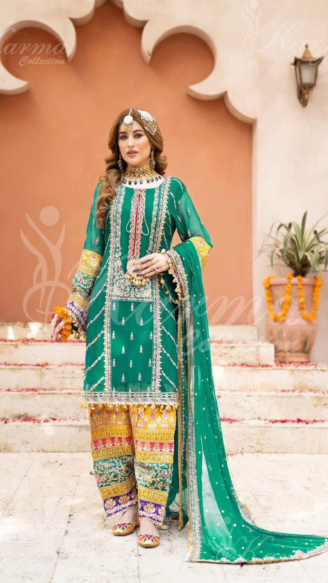 Wedding Collection Chiffon 3pc Stitch 1