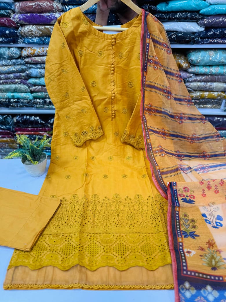 Cotton Chikan Kari Stitch 3pc
