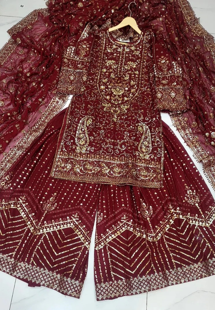 Luxury Chiffon Gharara 3pc