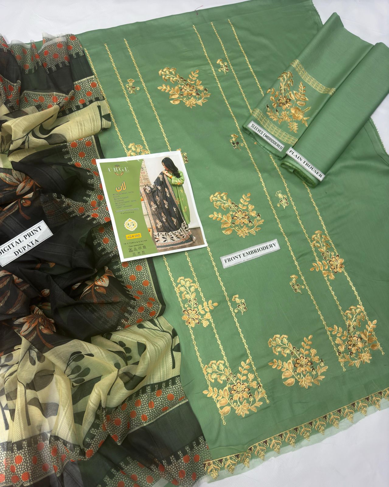 *PRESENTING URGE MOST TRENDING NOW AVAILABLE*   *New Arrival Special Eid Collection* Fabric 3PC *Law