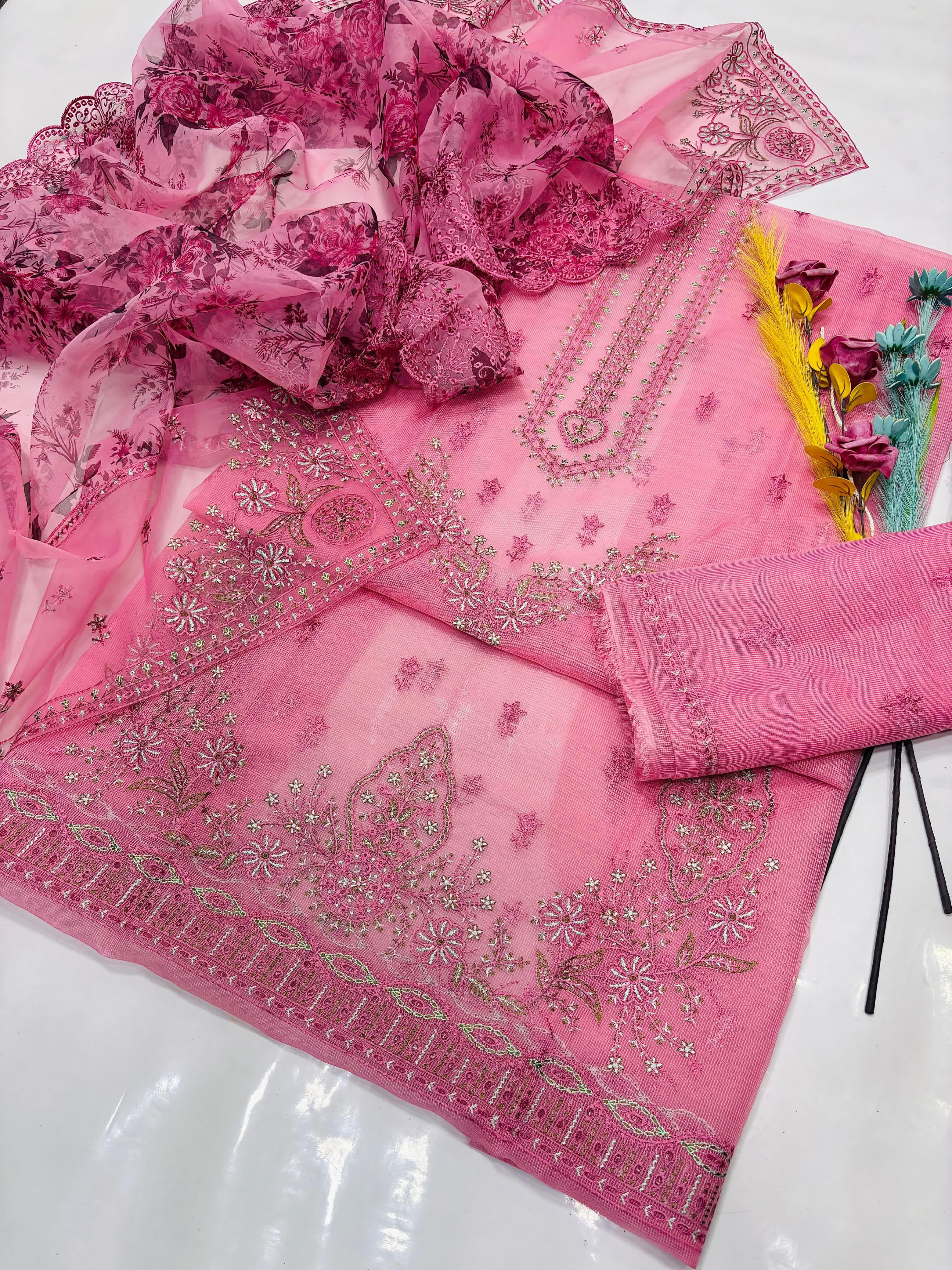 Fancy Party Wear 2pc Unstitch