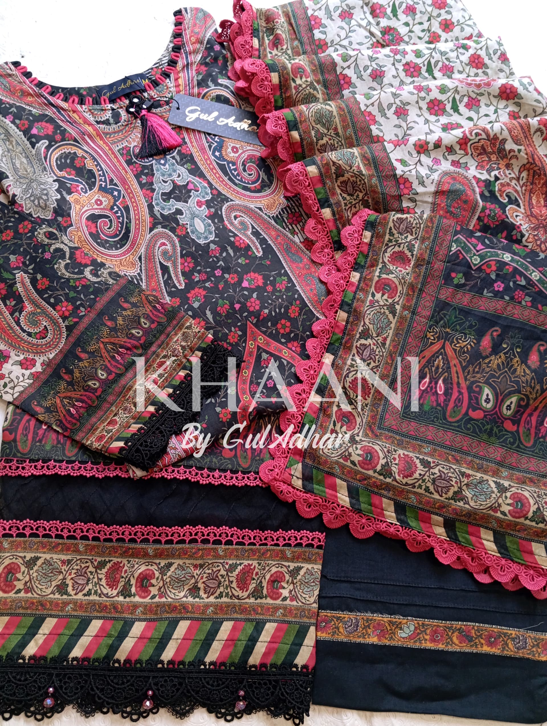 💯 Khaani Premium Lawn Stitch 3pc
