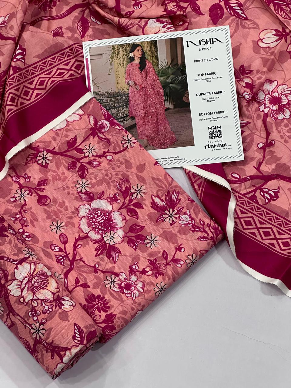 Nishat Bana Dora Lawn 3pc 1