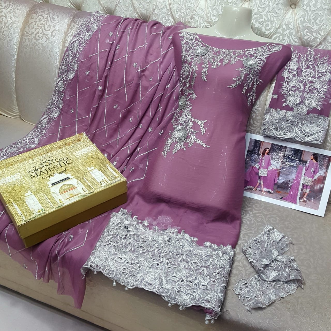 3D HANDMADE Luxury Chiffon Unstitch 💞