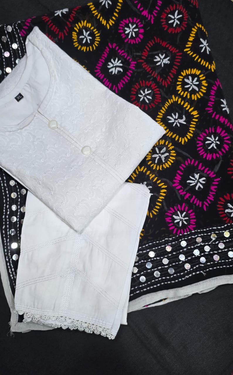 Cotton Stitch 3pc With Phulkari Dupatta