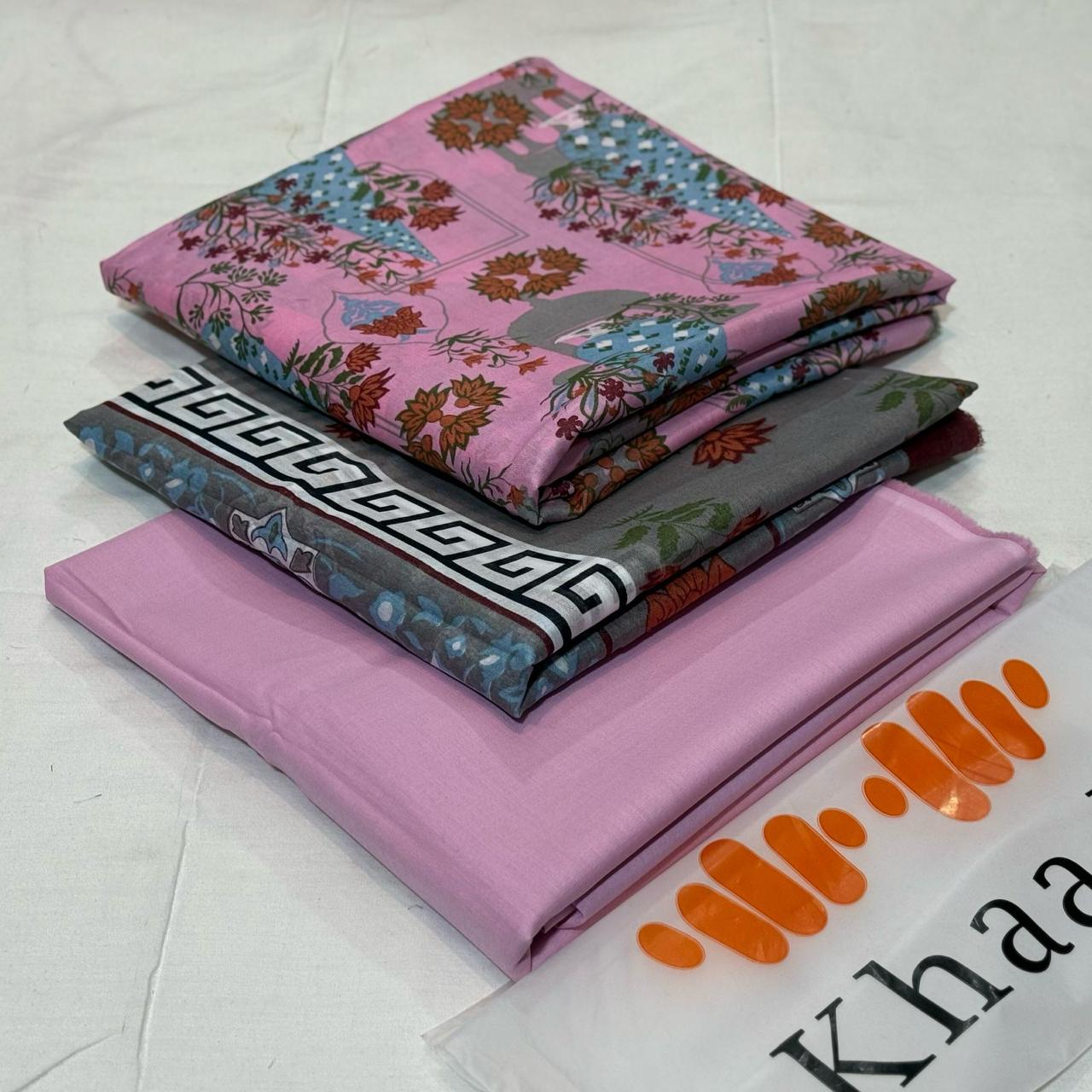 💯 Khaadi Lawn 3pc