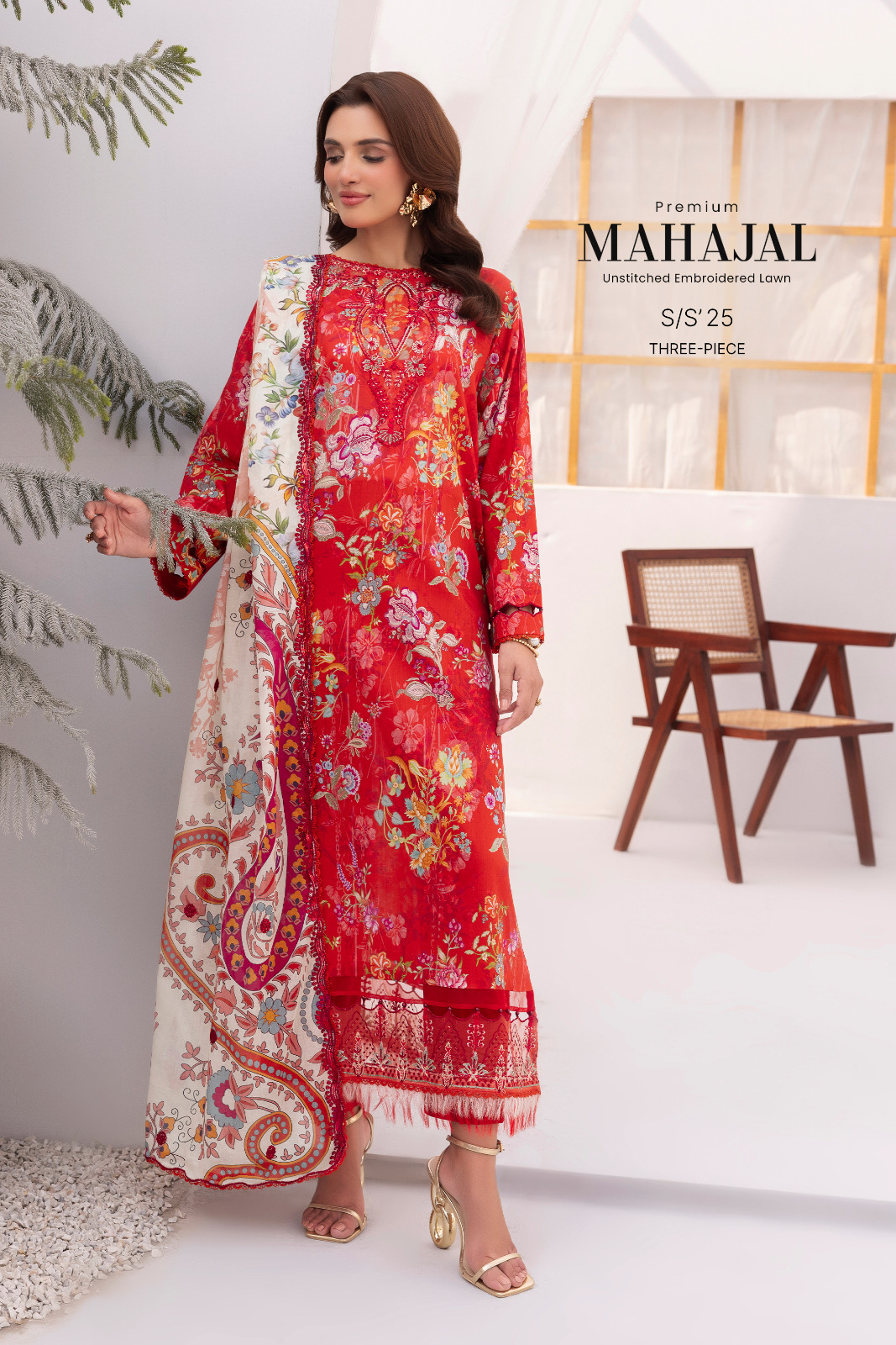 💯 Original Mahajal by Gull Jee Lawn 3pc 1