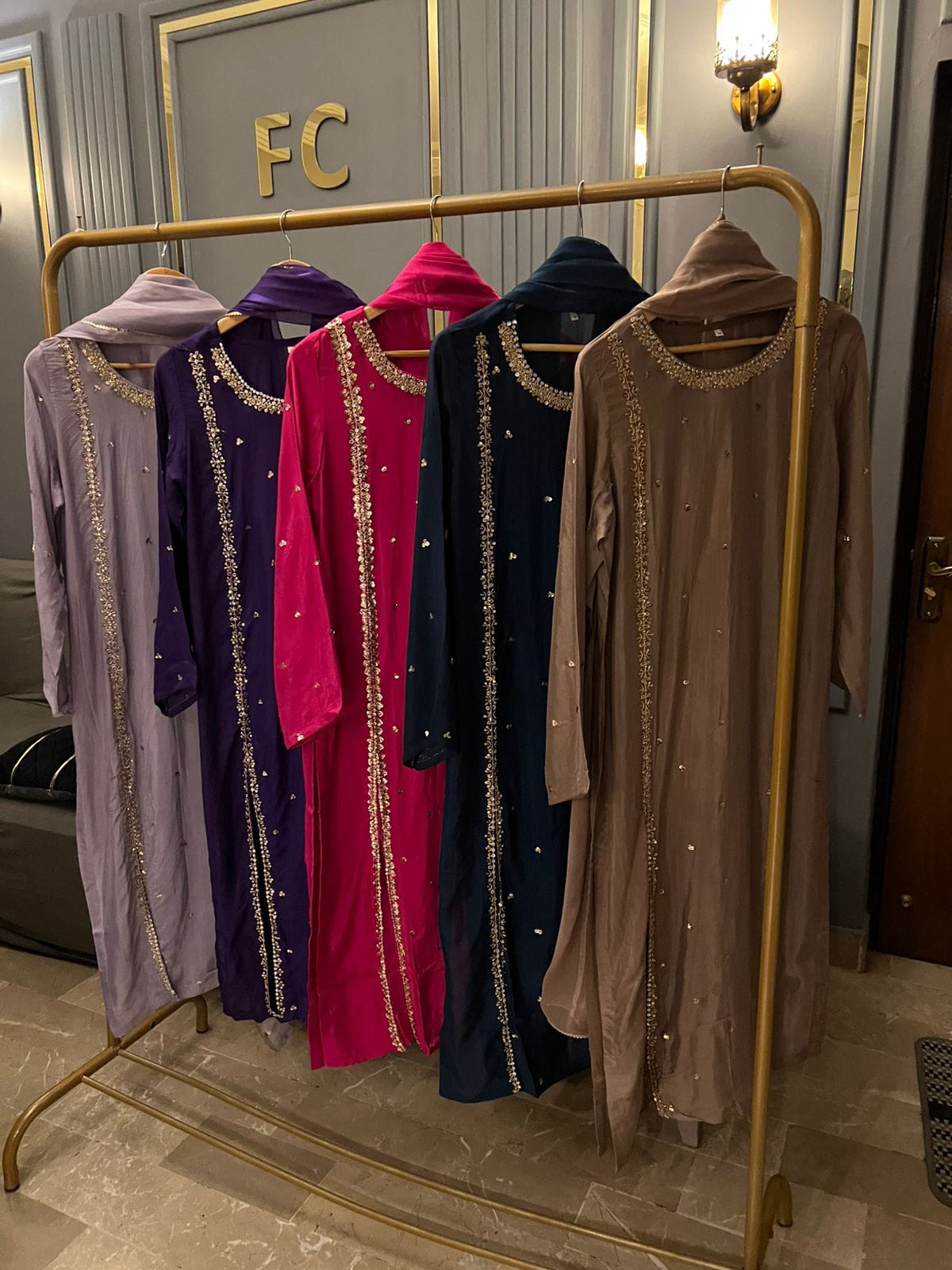 Silk Heavy Zardozi Work Stitch 3pc
