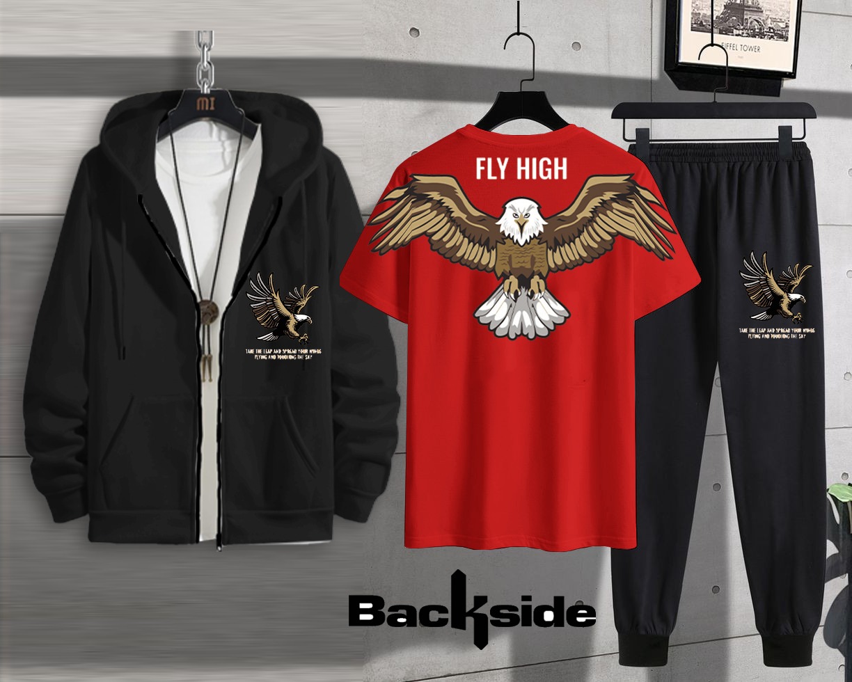 Winter Men' s Collection Pack of 3 Track Suits. T.Shirt+Trouser+Zipper