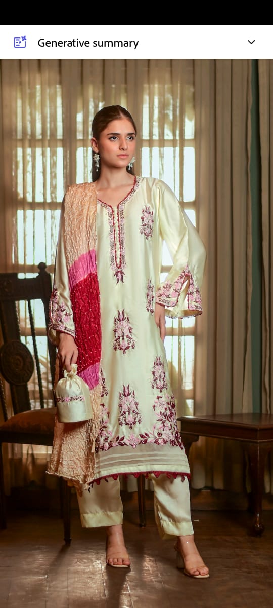 Anmol Silk Stitch 3pc by Mafaz
