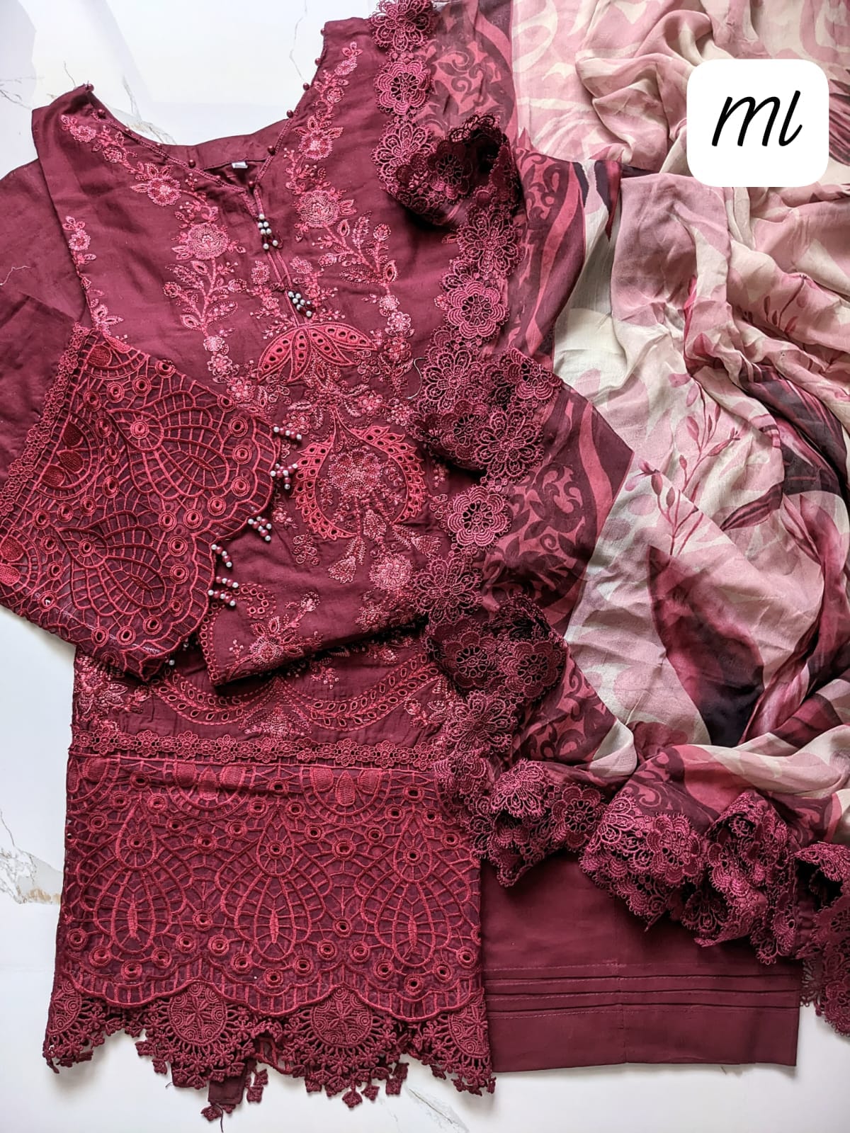 💯 Original Gardenia by Adan Libas Stitch 3pc
