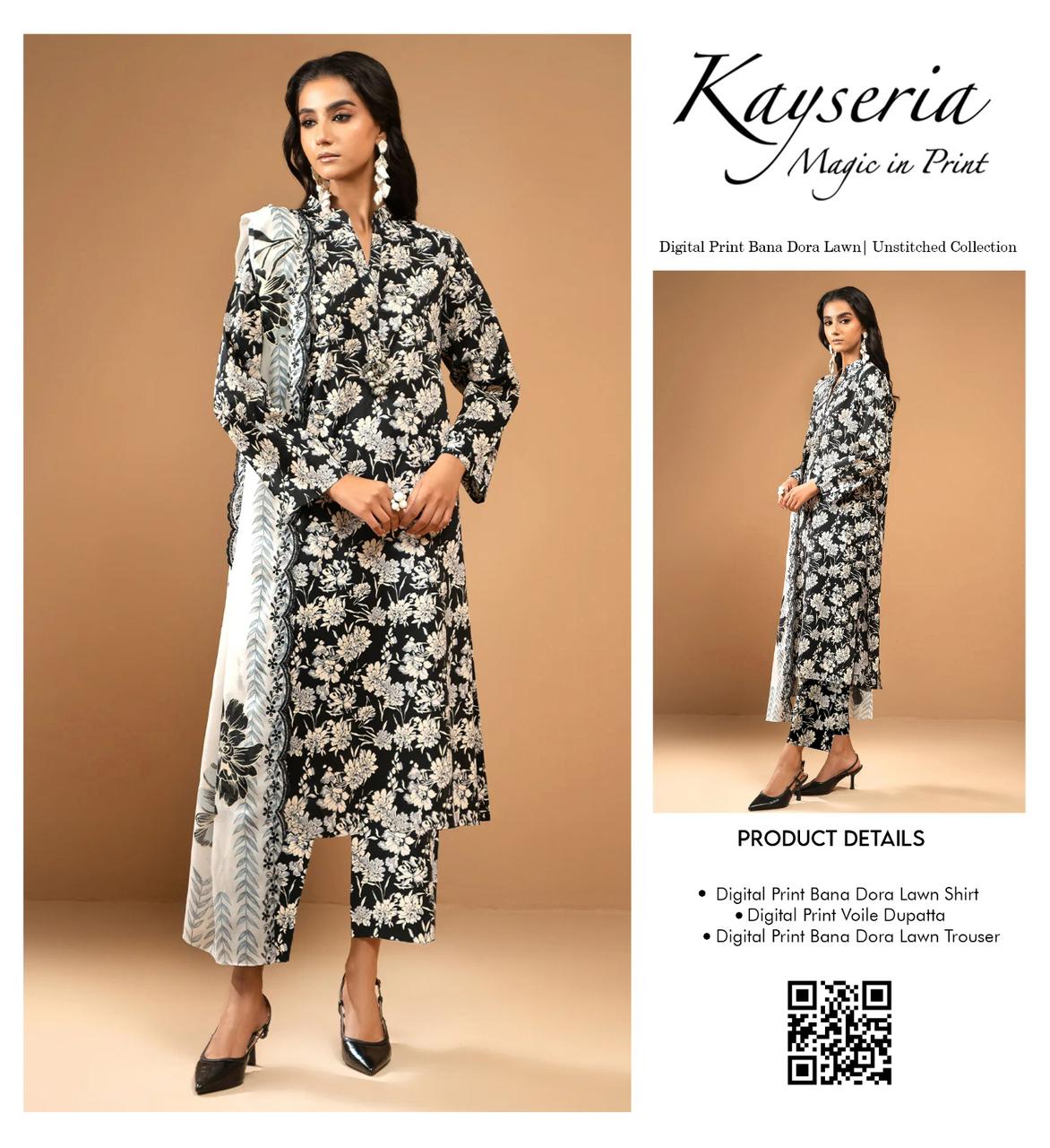Kayseria Bana Dora Lawn 3pc