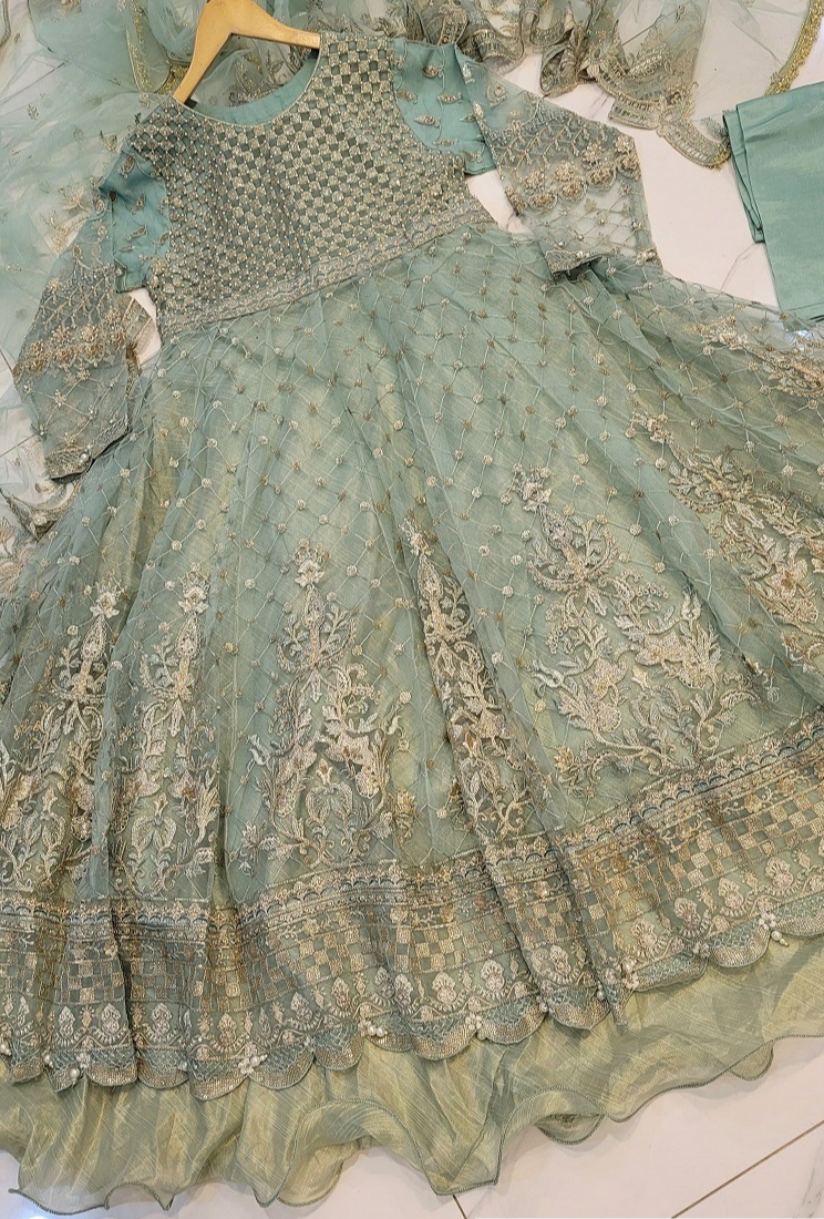 Luxury Net Long Maxi 3pc 💞