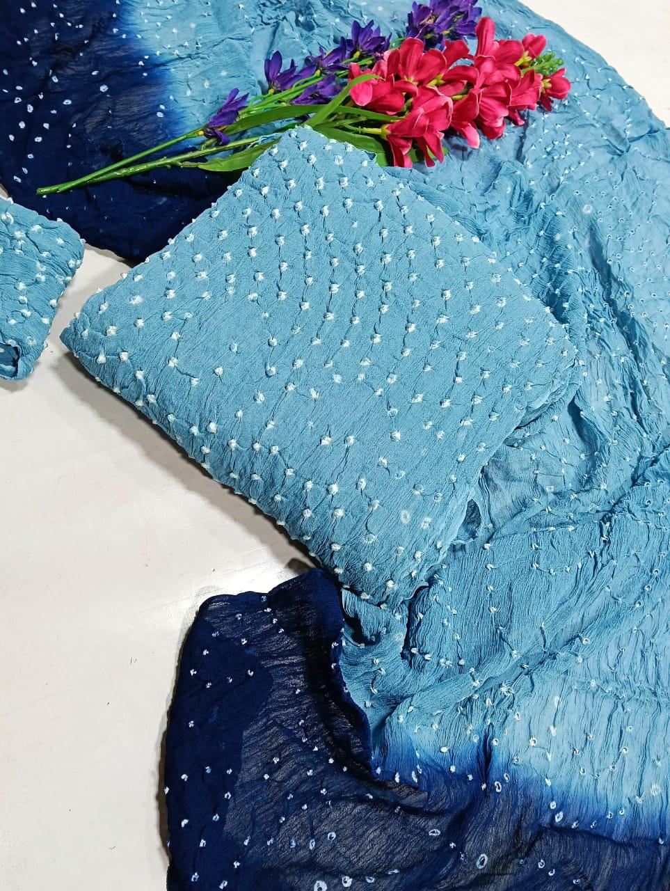 Crinkle Chiffon Chunri 2pc 1