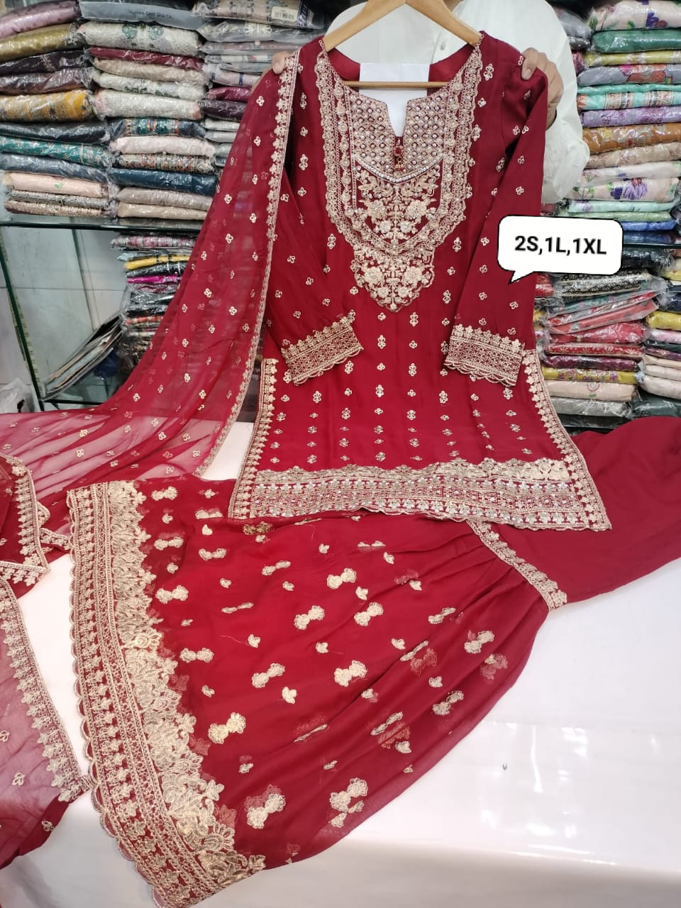 Chiffon Stitch 3pc With Gharara
