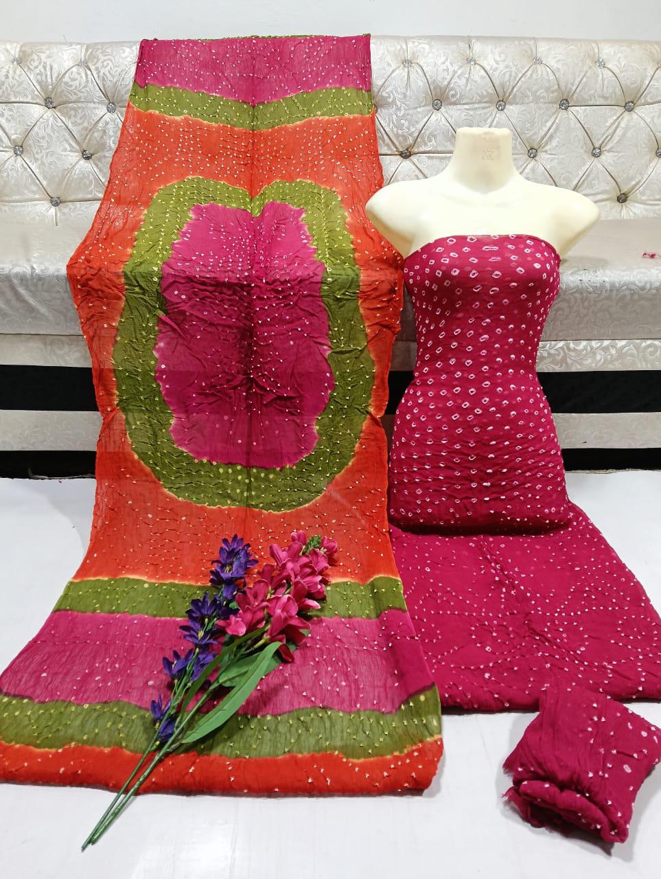 Crinkle Chiffon Chunri 2pc 1