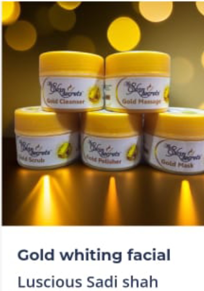 Gold whitening facial